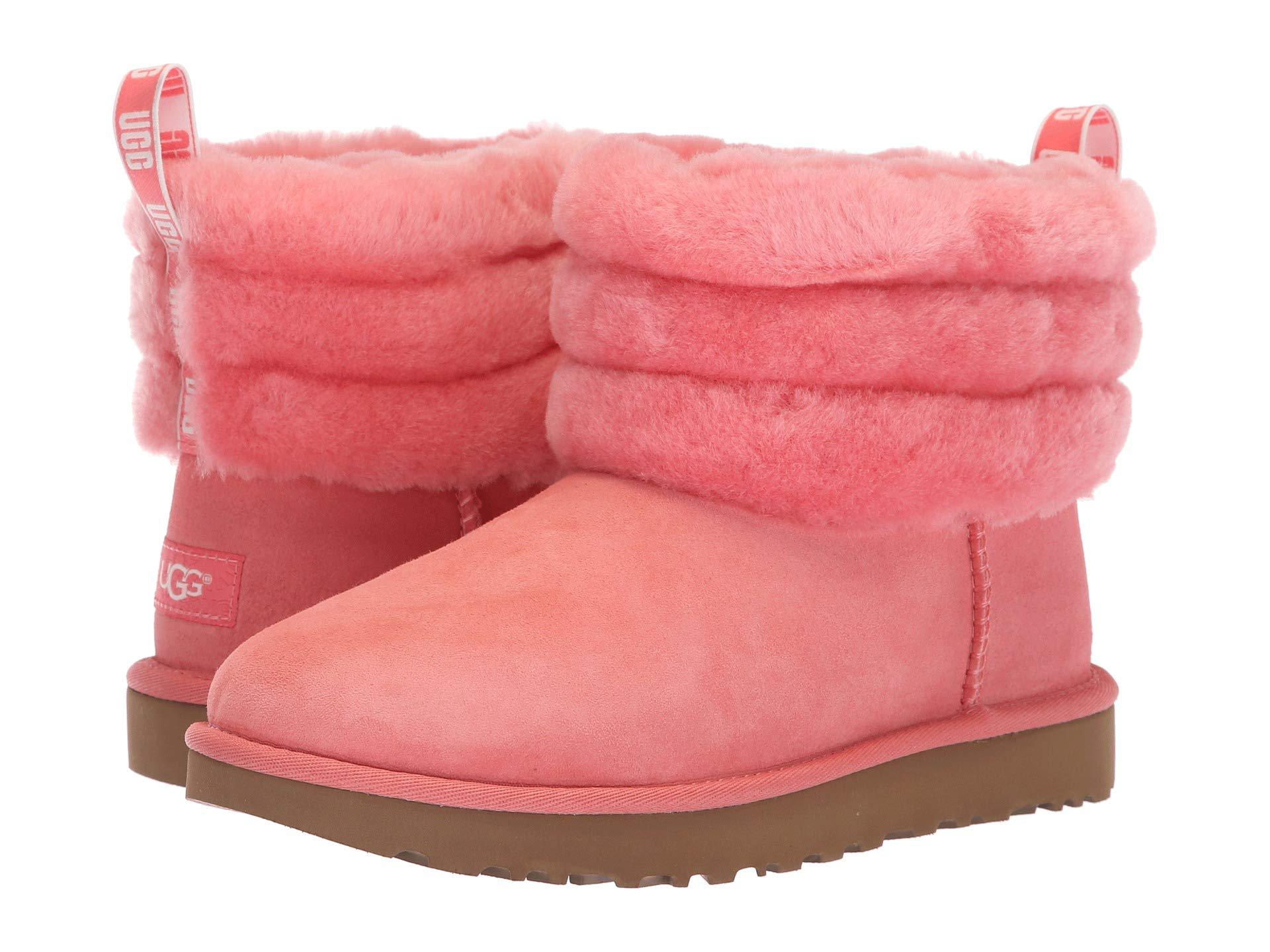 ugg pink fluff boots