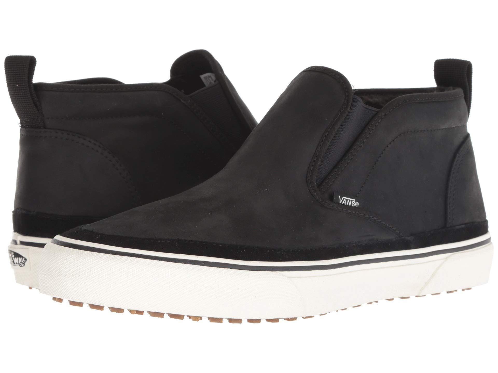 Vans Suede Mid Slip Sf Mte (black/marshmallow) Skate Shoes for Men | Lyst