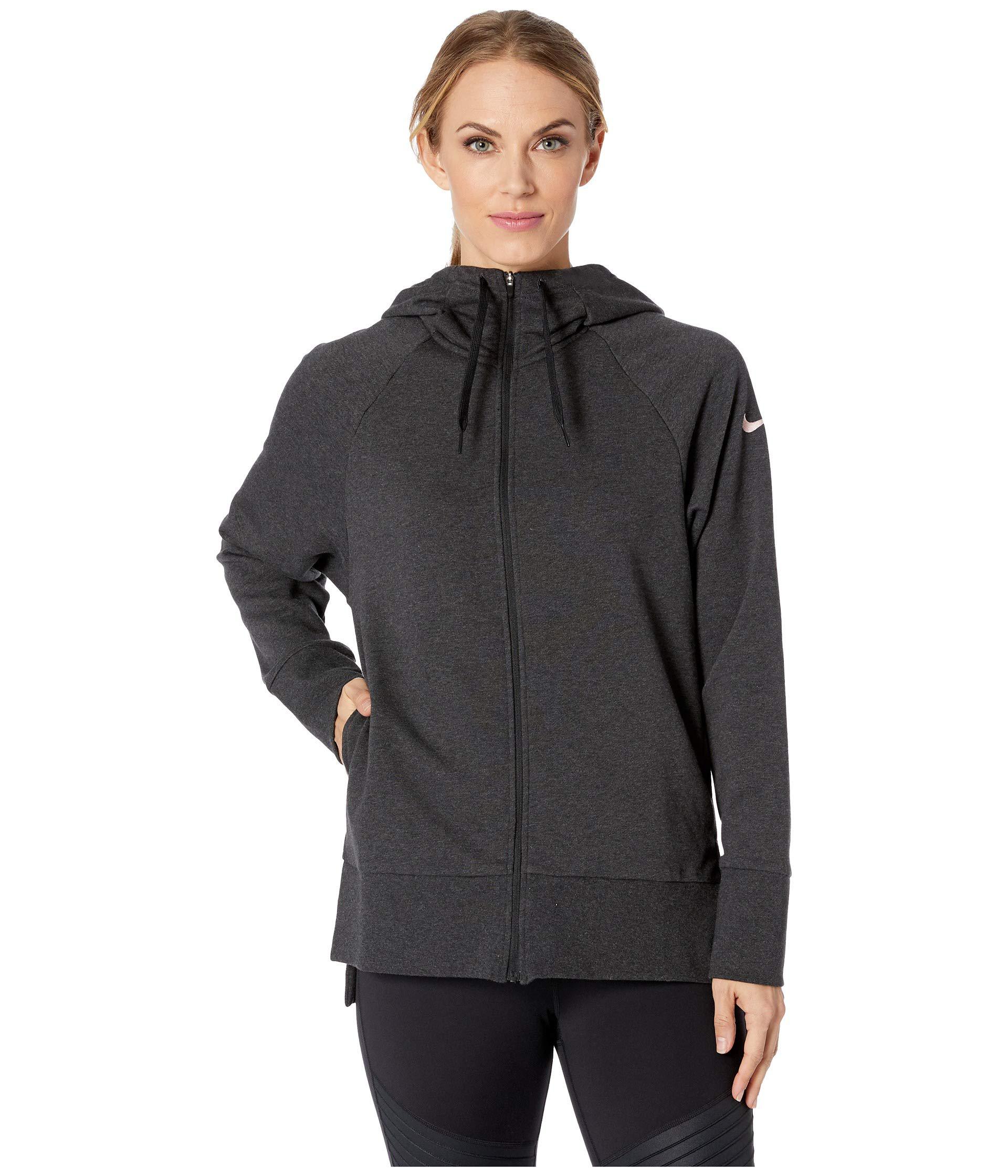 Nike Cotton Dry Full Zip Hoodie in Black - Lyst