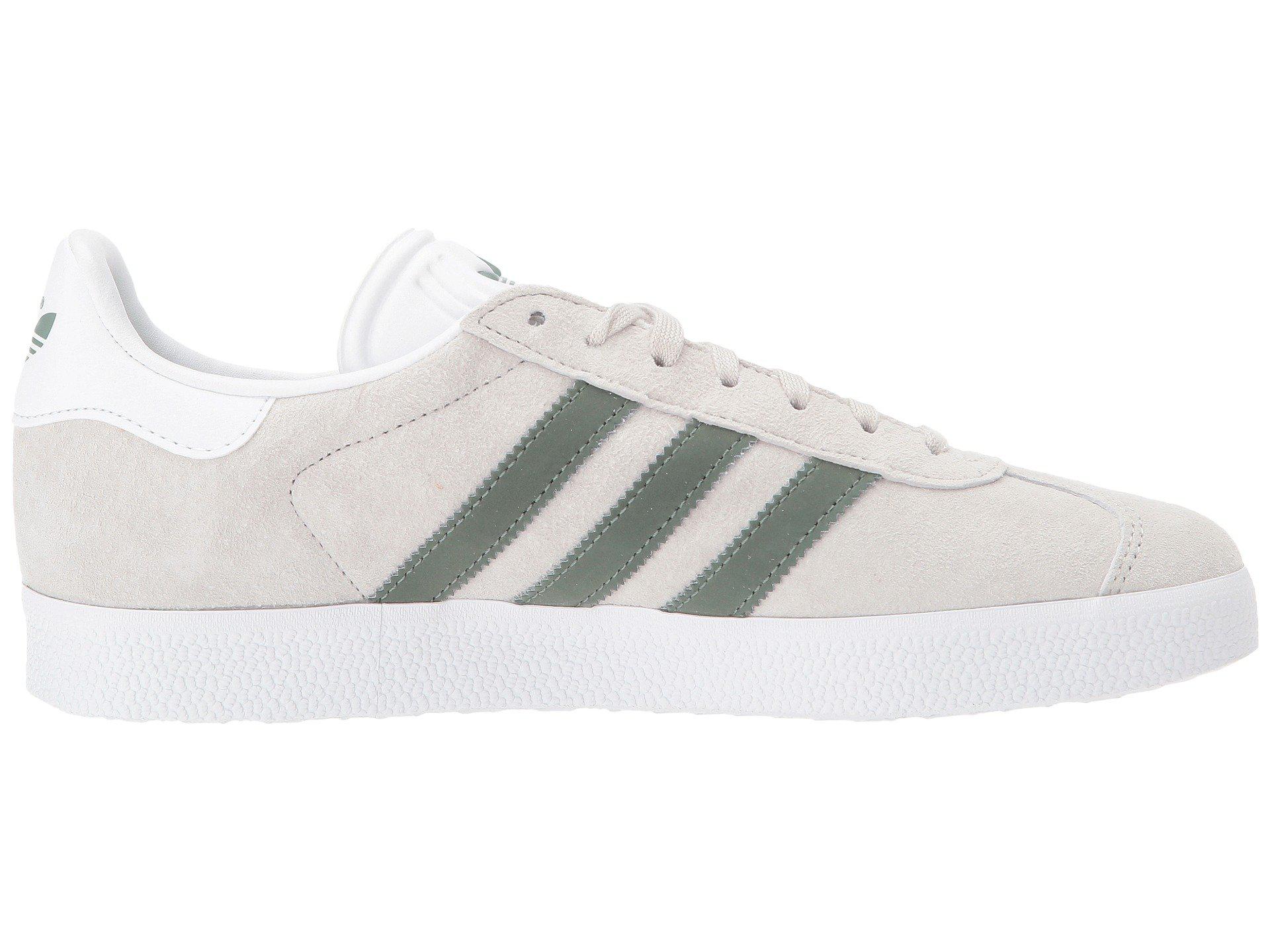 adidas Originals Suede Gazelle (pearl Grey/trace Green/white) Women's  Tennis Shoes - Lyst