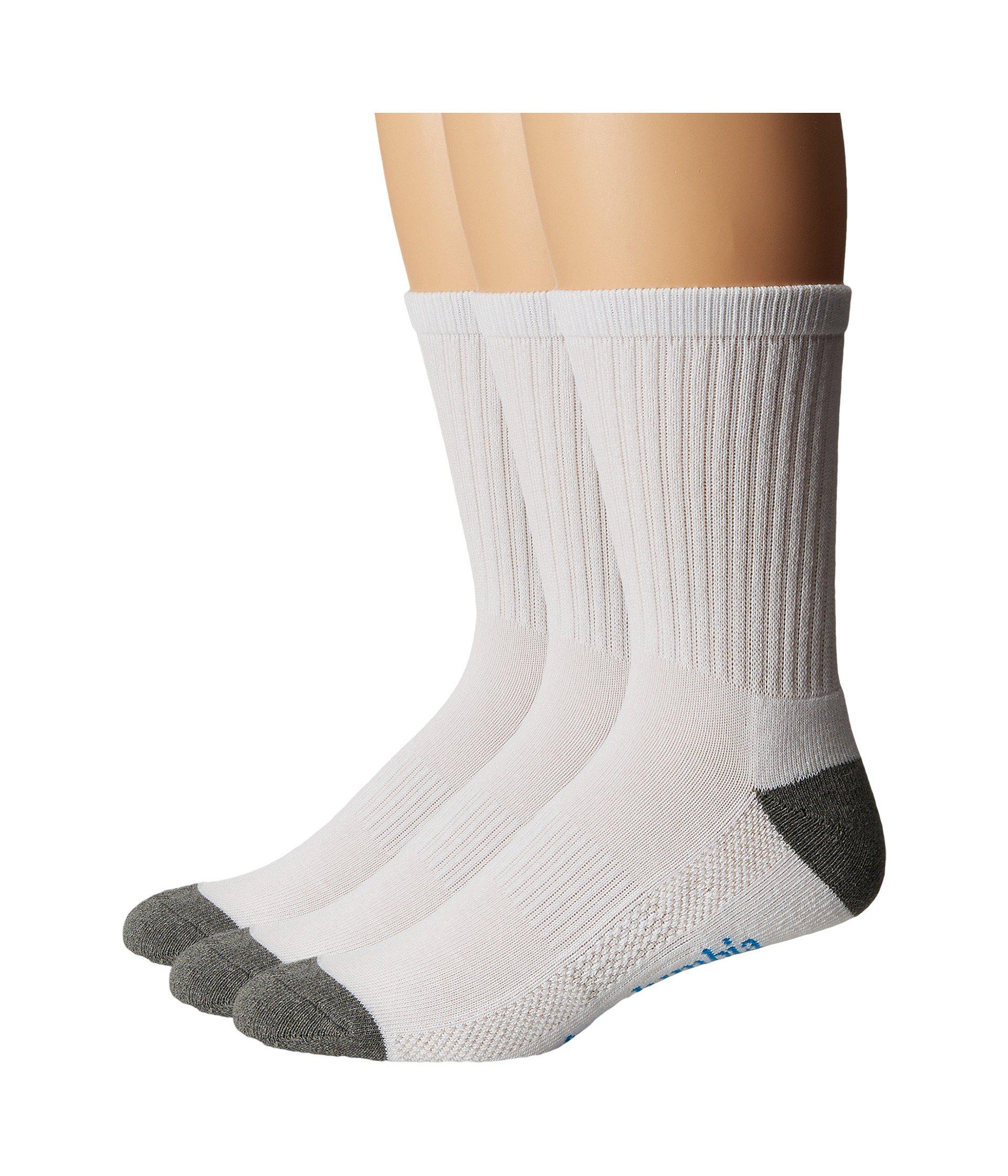 Columbia Cotton Crew Athletic Socks 3pack in White for Men Lyst