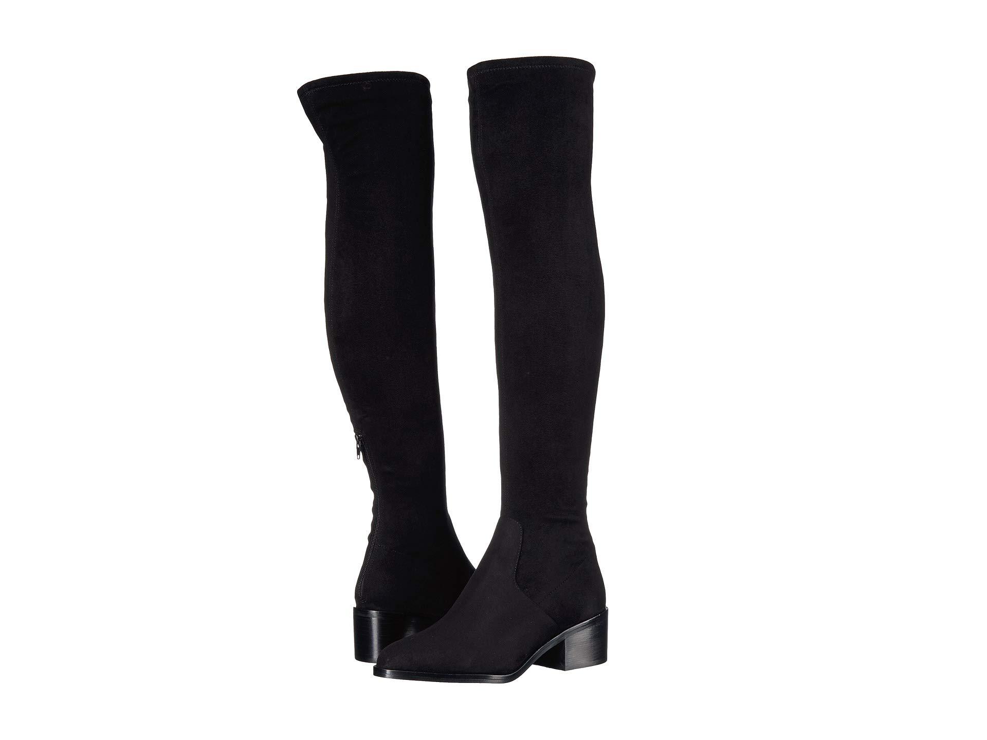 Steve Madden Leather Georgette Over The Knee Boot in Black - Lyst