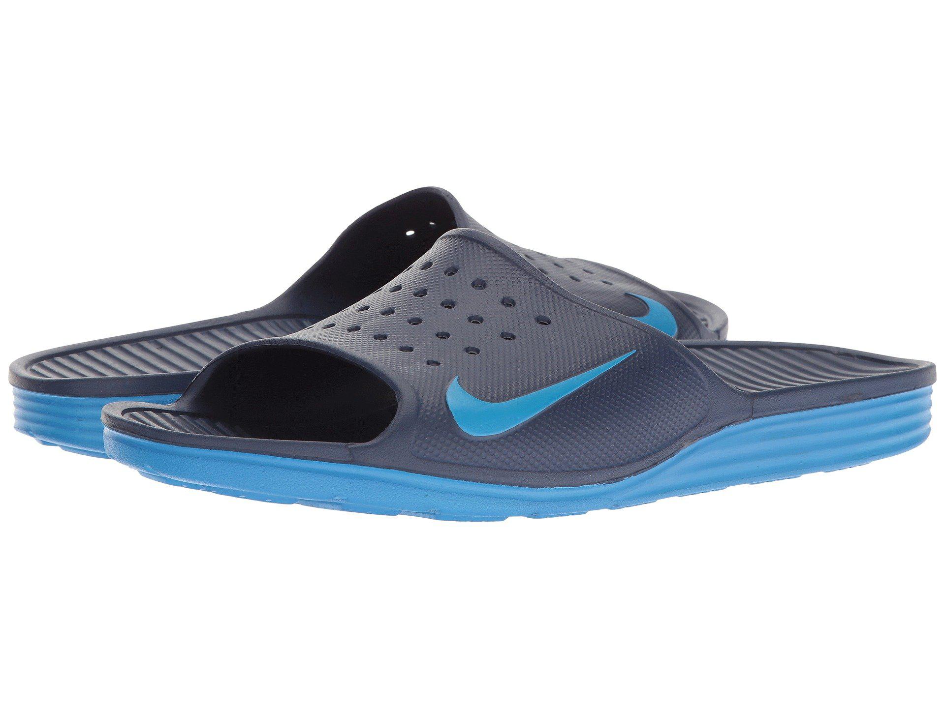 programa Fatal Miniatura Nike Solarsoft Slide in Blue for Men | Lyst