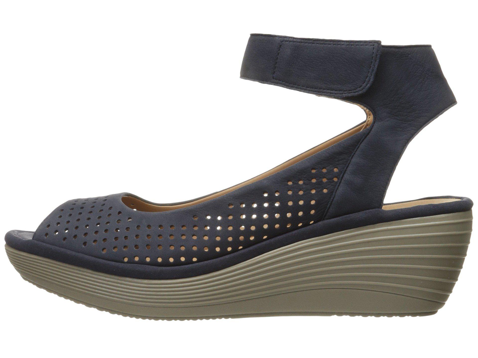 Clarks Leather Reedly Salene Wedge 