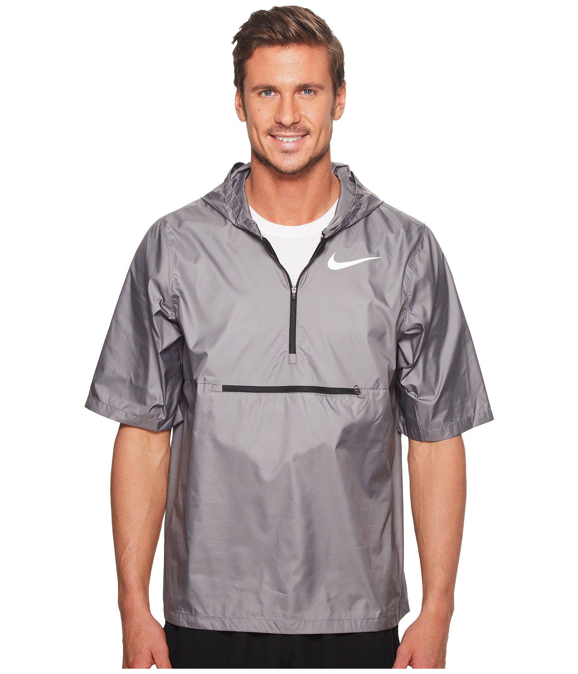 Lunch Bewolkt beneden Nike Shield Short Sleeve Running Jacket in Gray for Men | Lyst