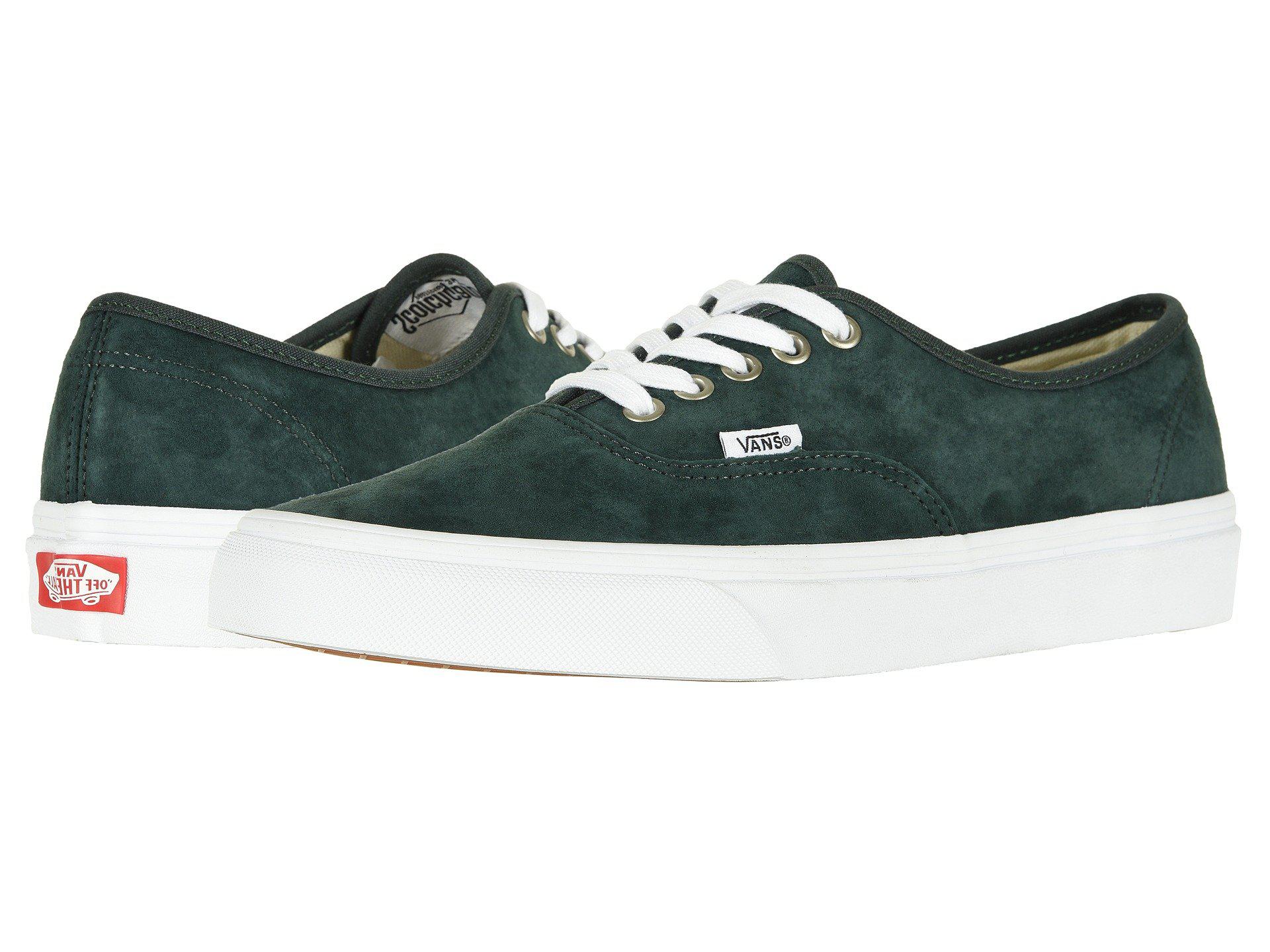 vans pig suede authentic green