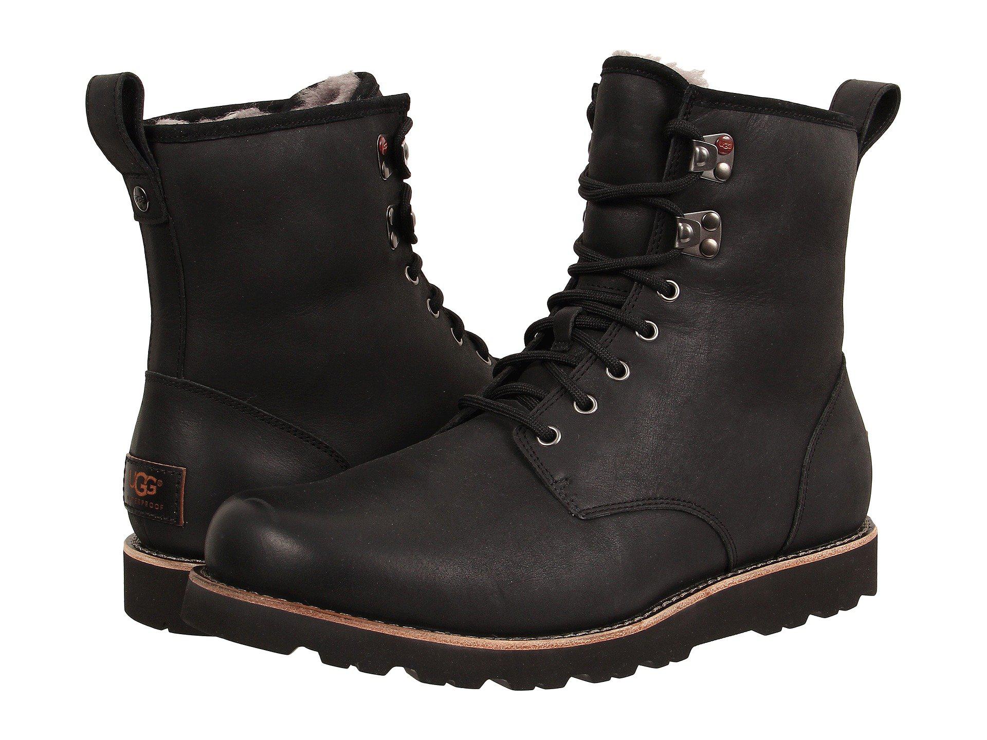 Lyst - Ugg Hannen Tl (black Leather) Men's Lace-up Boots in Metallic ...