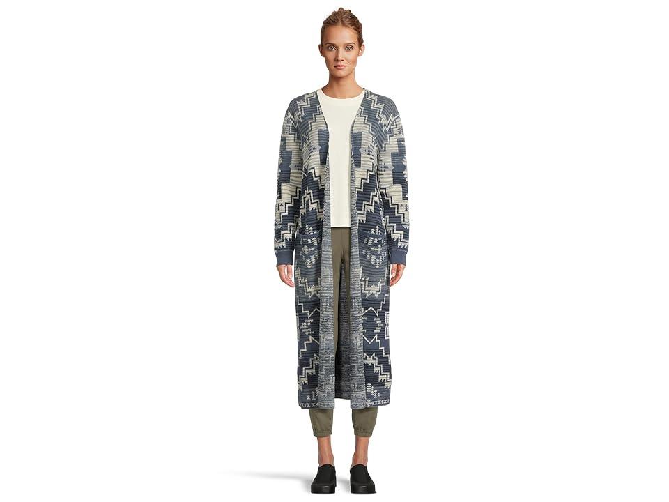 売れ筋商品|||ペンドルトン ニット&セーター アウター レディース Cotton Duster Sweater - Women's Indigo Multi WOMEN'S PACIFIC GRAPHIC DUSTER SWEATER