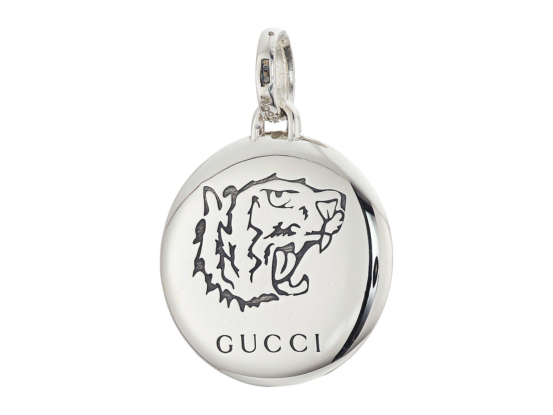 Gucci Blind For Love Tiger Head Charm in Metallic | Lyst