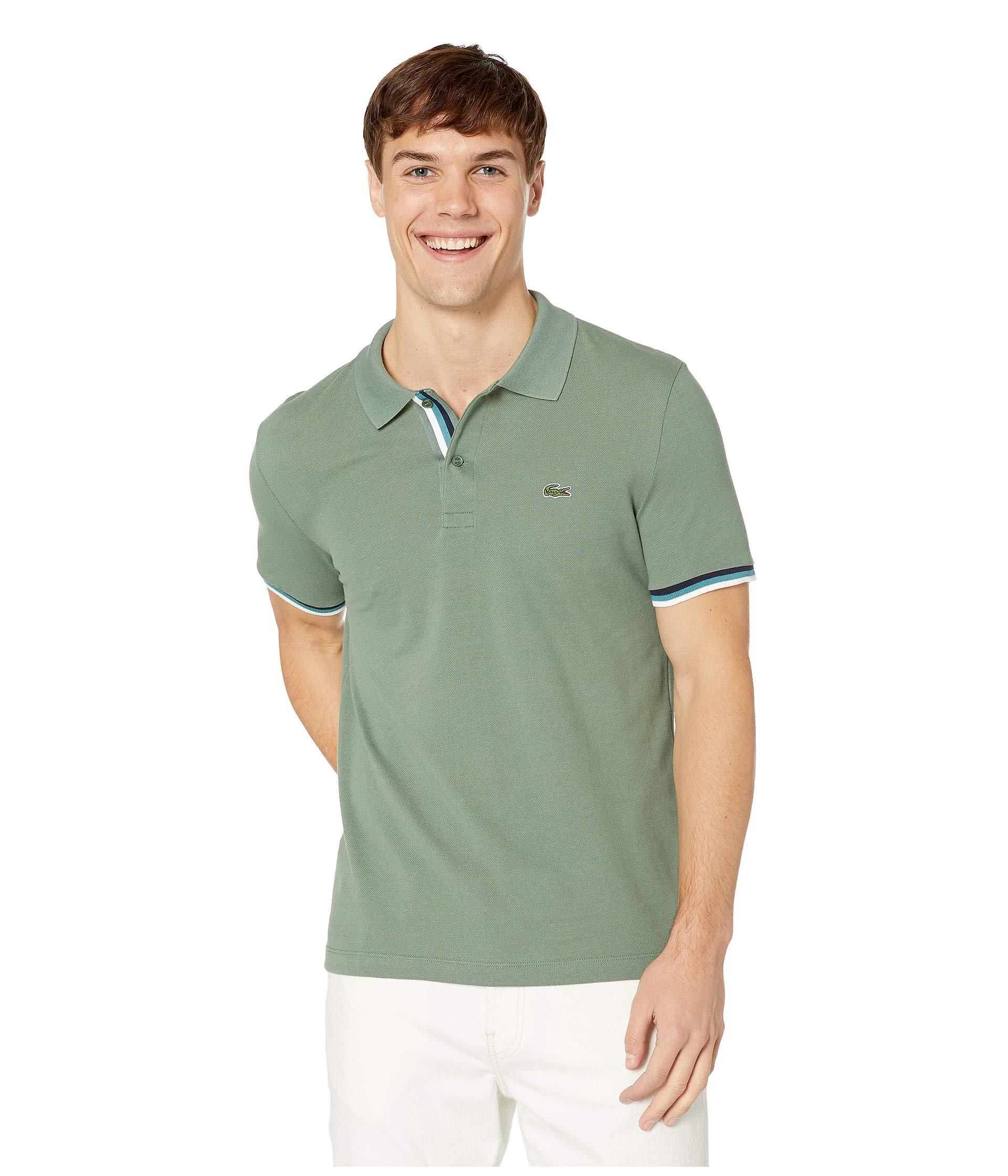 Download Lacoste Cotton Short Sleeve 2 Ply Pique Slim Fit Striped ...