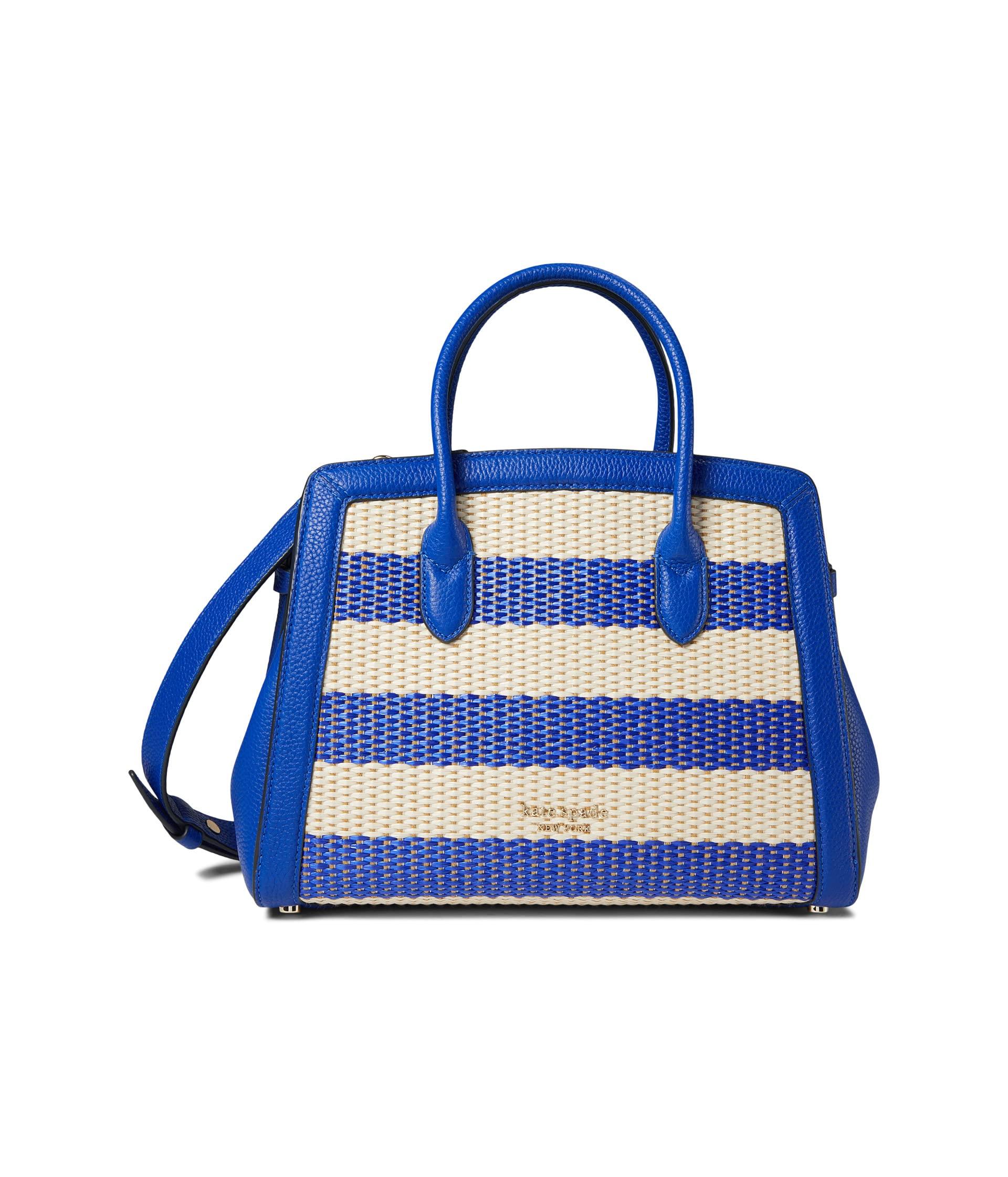 Kate Spade Knott Striped Woven Fabric Medium Satchel in Blue Lyst