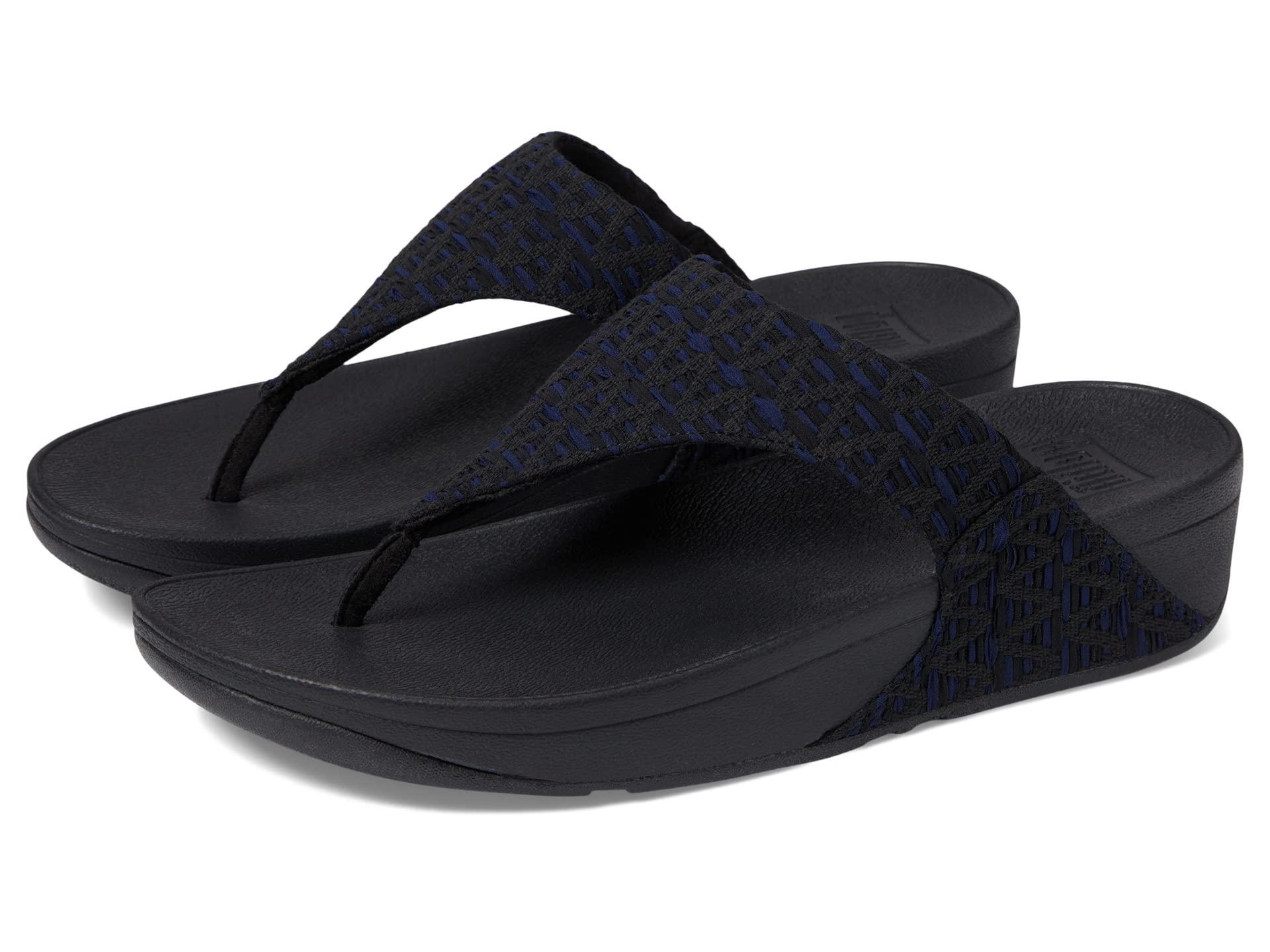 Fitflop Lulu Geo Webbing Toe Post Sandals In Black Lyst 5471