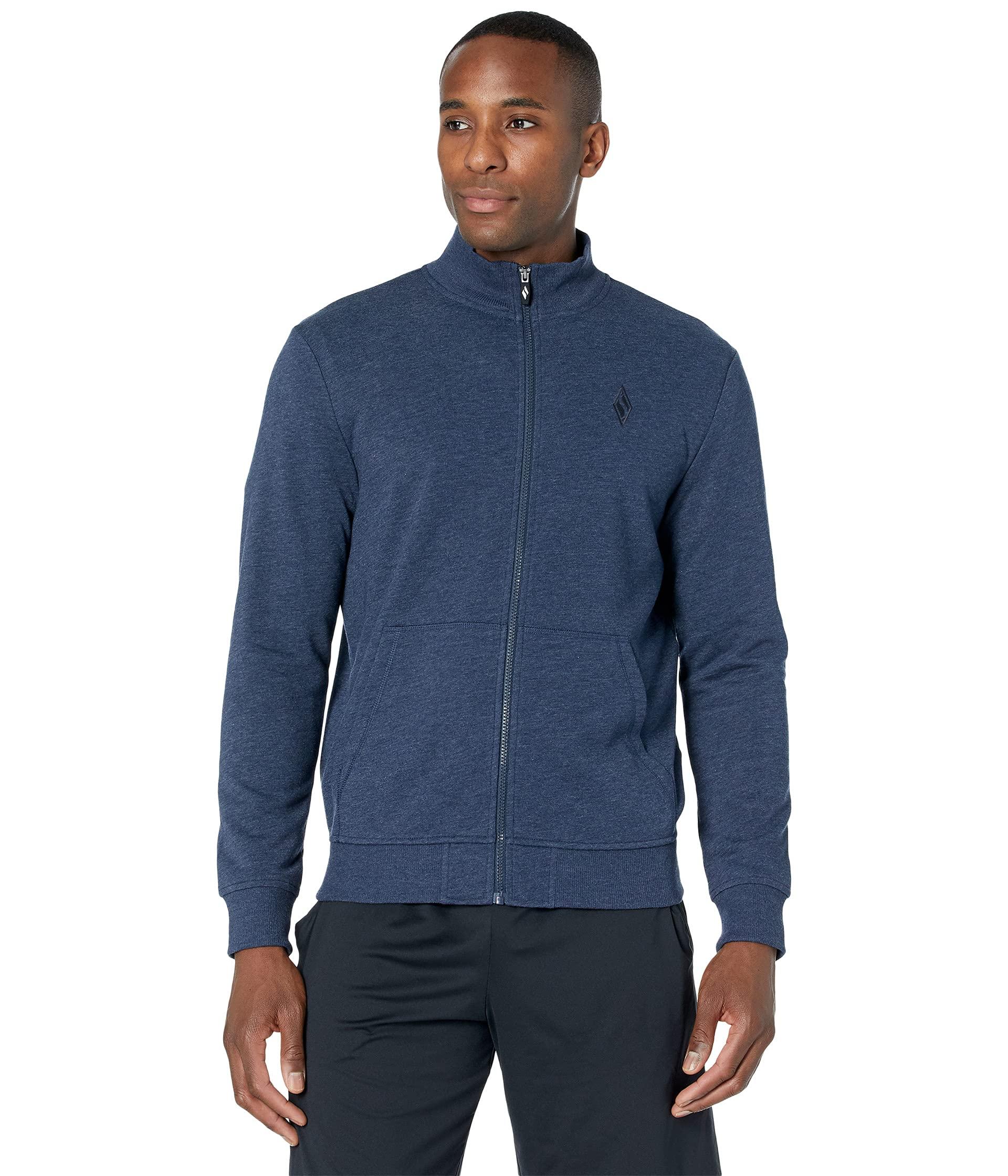 hoodless full zipper sweatshirt