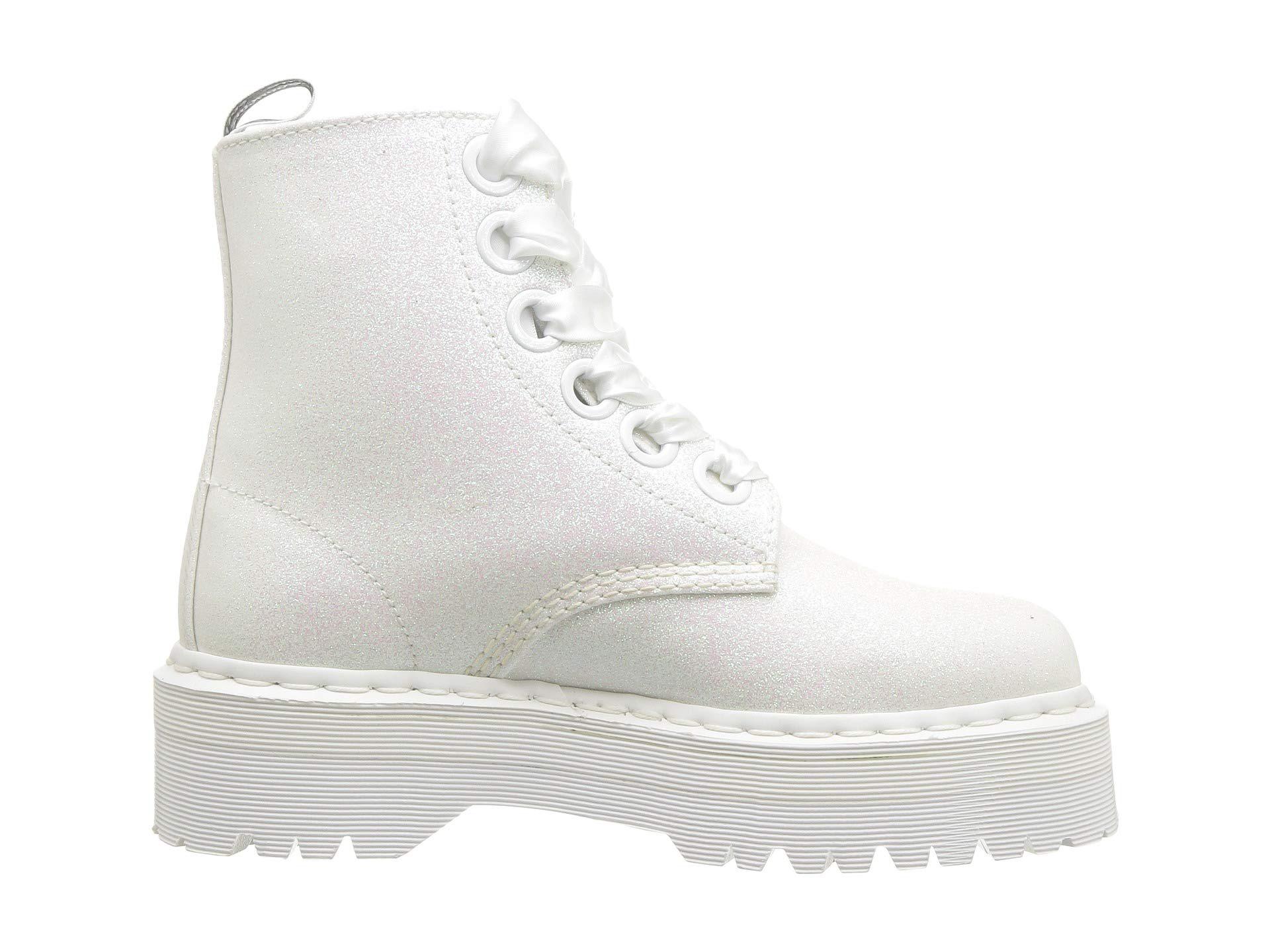 molly glitter dr martens white