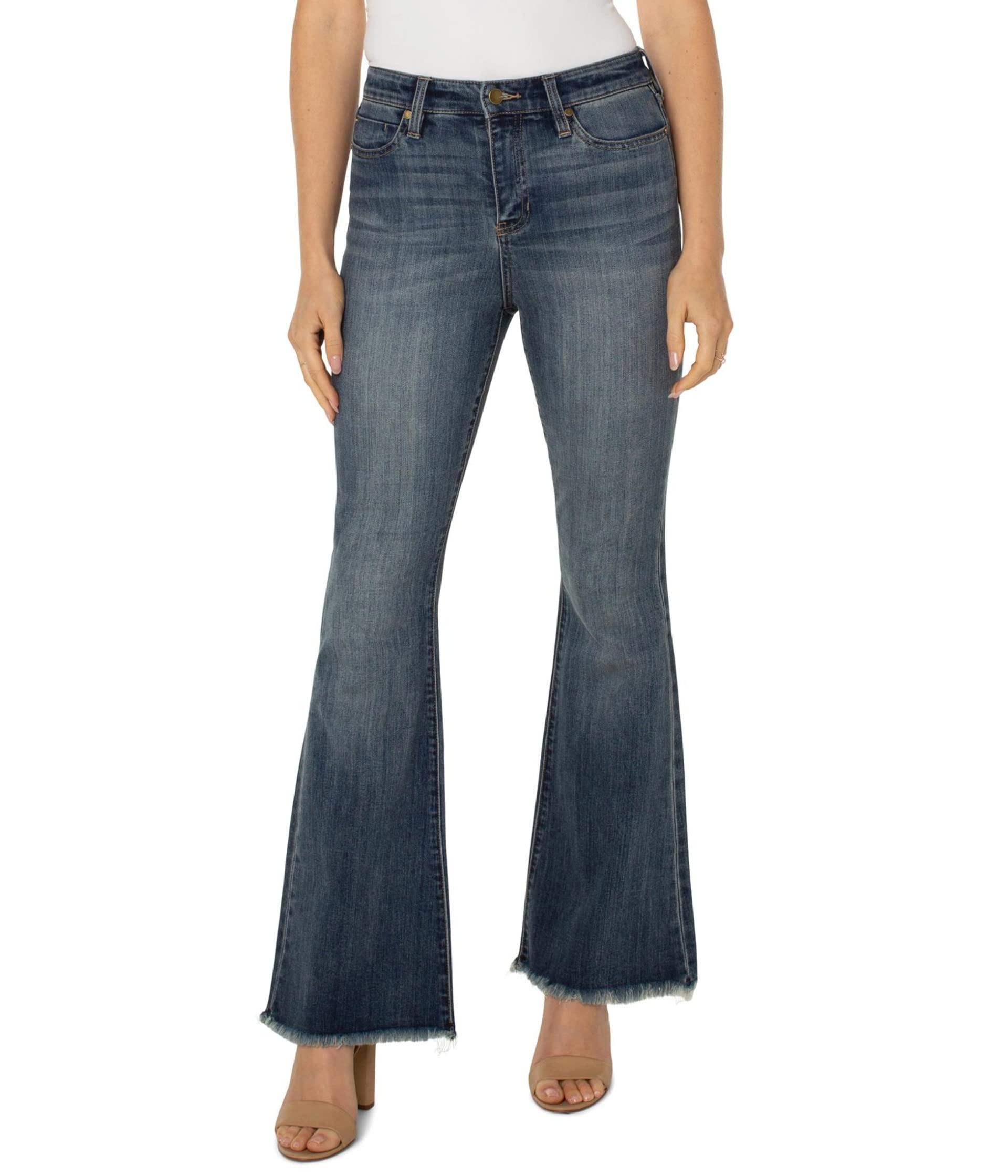 Liverpool Jeans Company Hannah High Super Flare With Fray Hem In ...