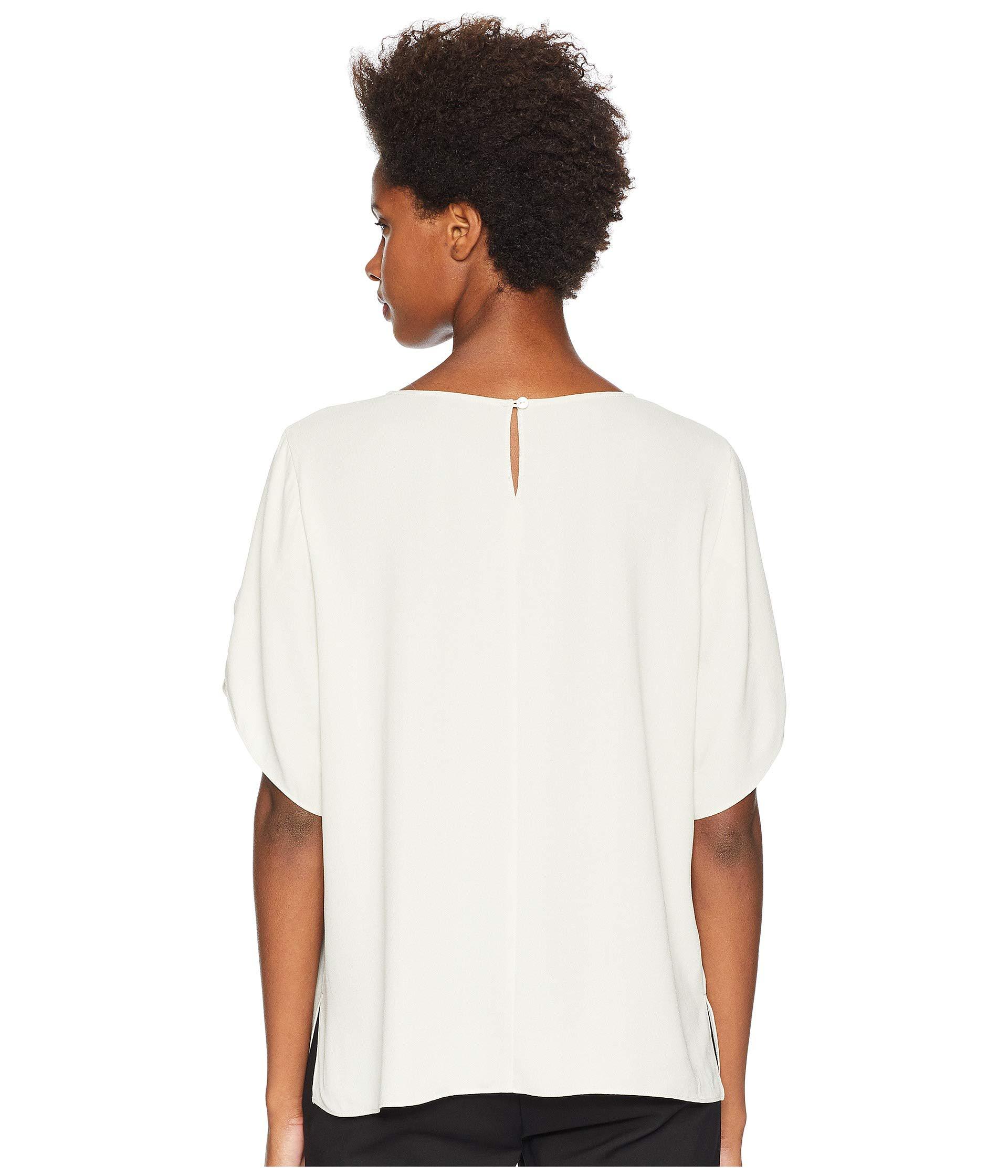eileen fisher silk tulip sleeve top