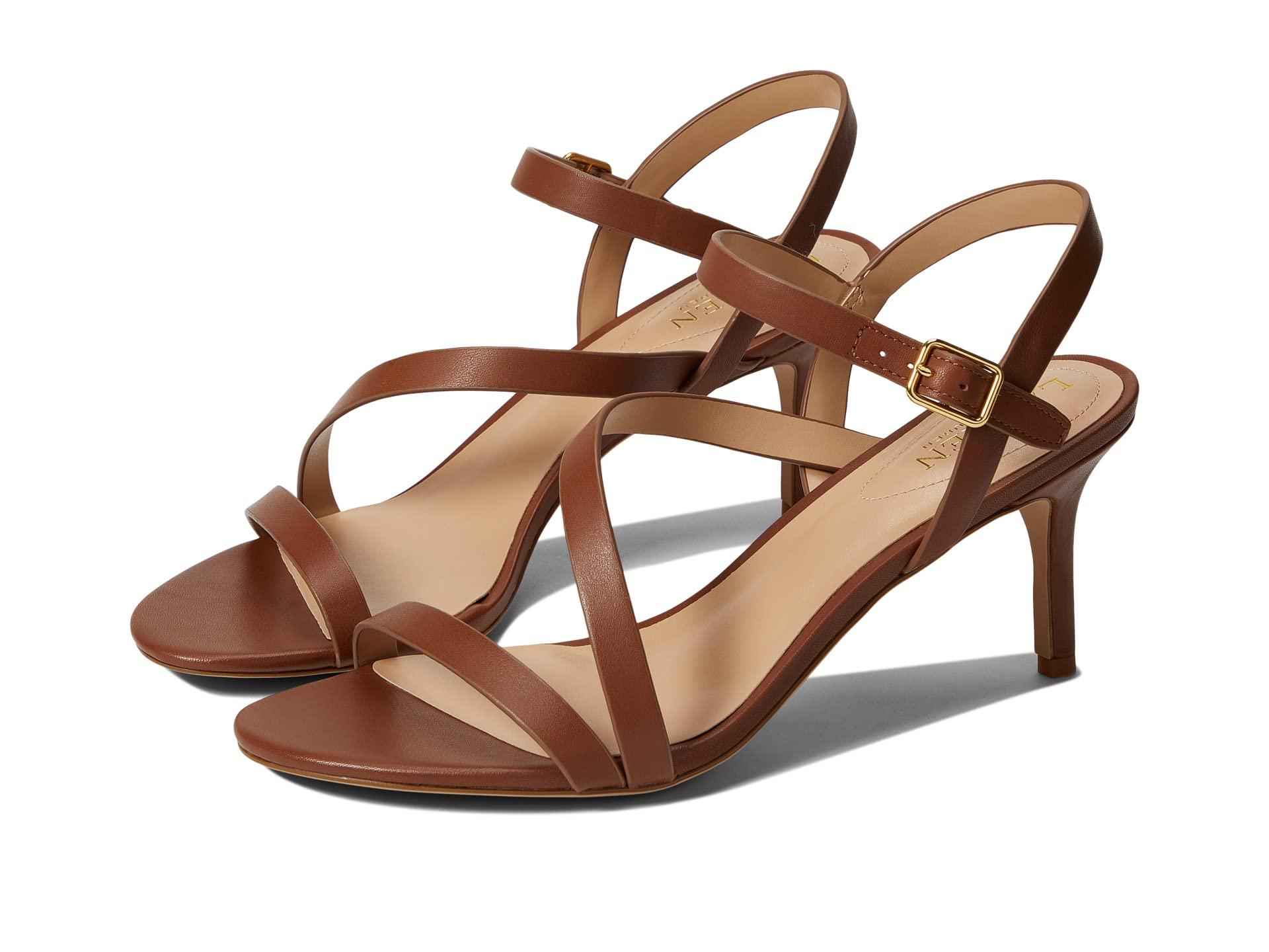 Lauren by Ralph Lauren Landyn Nappa Leather Sandal in Brown | Lyst