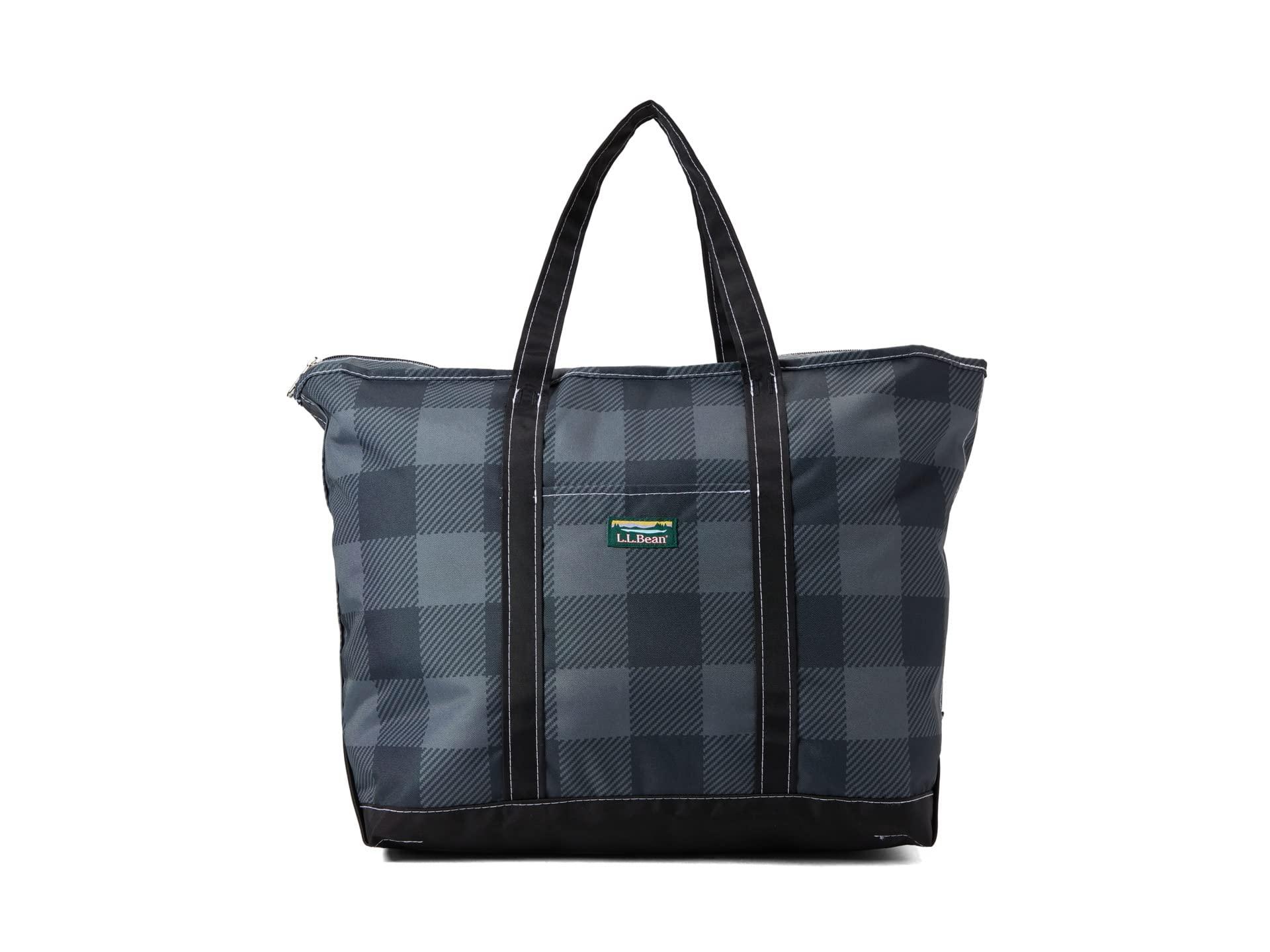 L.L. Bean Everyday Lightweight Tote Plaid Large in Black Lyst