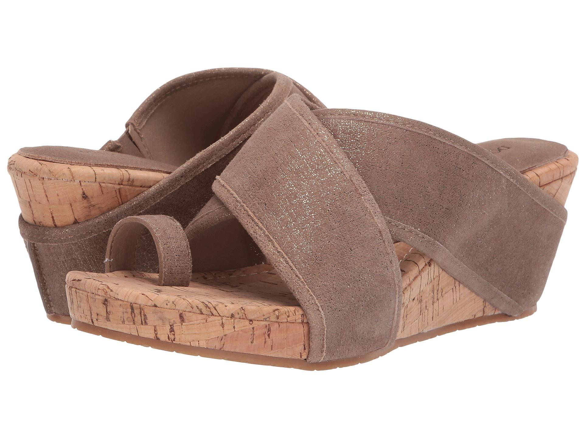 donald pliner gala suede wedge sandal