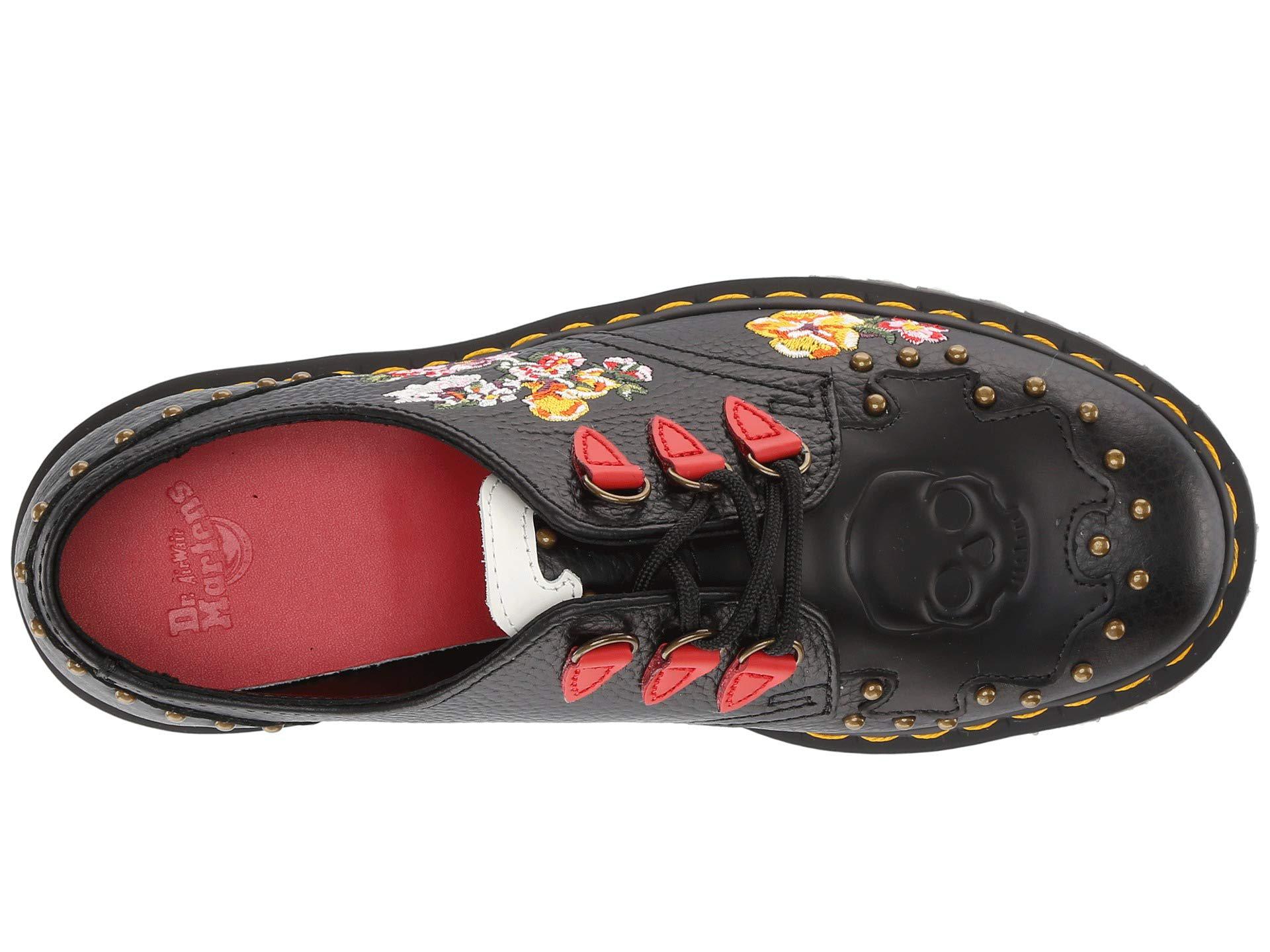 dr martens serova black embroidered chunky flatform  shoes,continental-hurghada.com