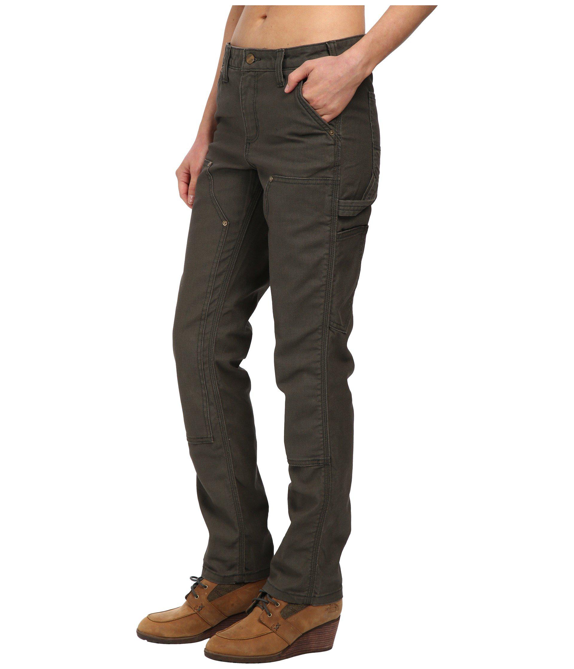 Carhartt Slim Fit Double-front Canvas Dungaree Jeans (moss) Women's Jeans  in Green
