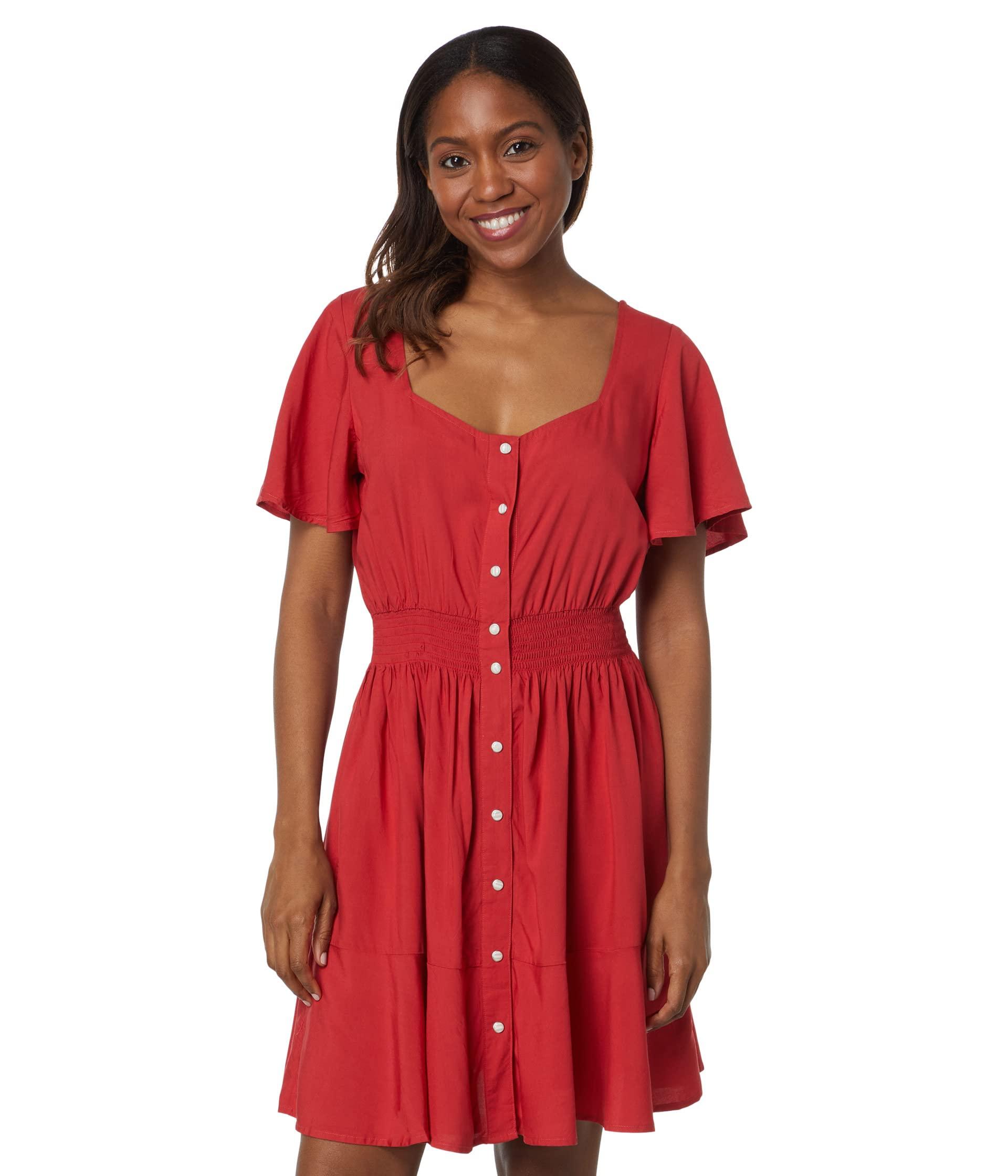 Wrangler Retro Dress in Red | Lyst