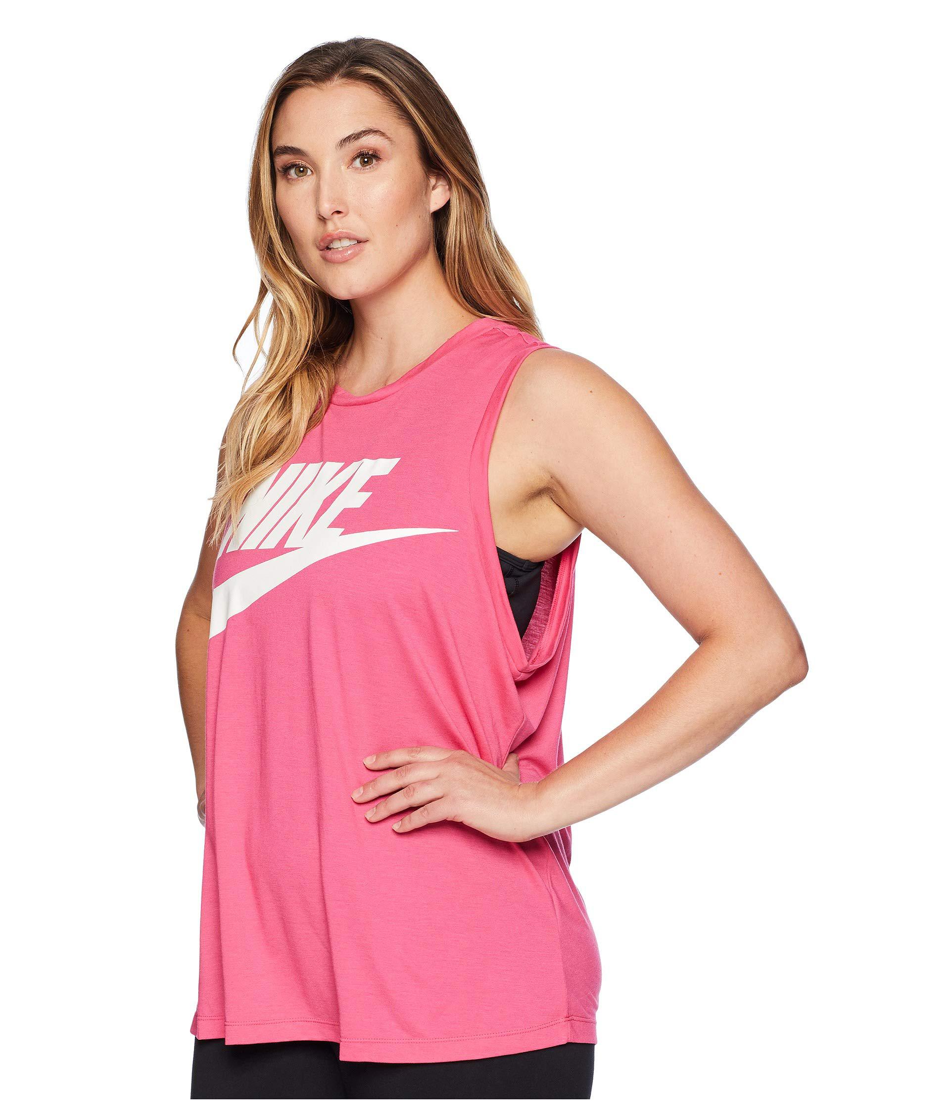 Nike Synthetic Plus Size Essential Tank Top Muscle Hbr Extended in Pink ...