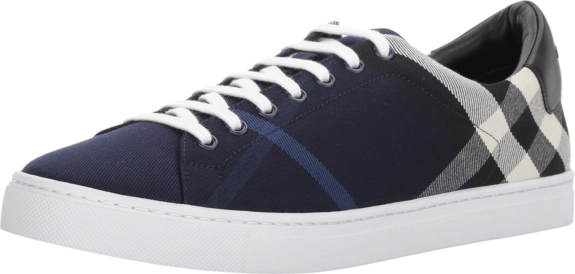 Burberry Cotton Albert House Check Low Top in Navy (Blue) for Men - Lyst
