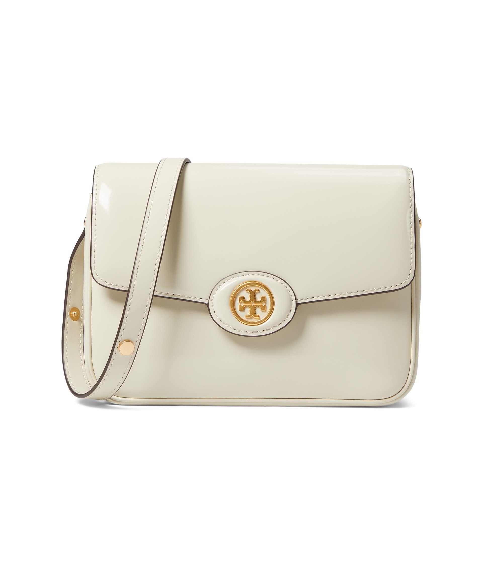 Tory Burch Robinson Spazzolato Convertible Shoulder Bag in Natural | Lyst
