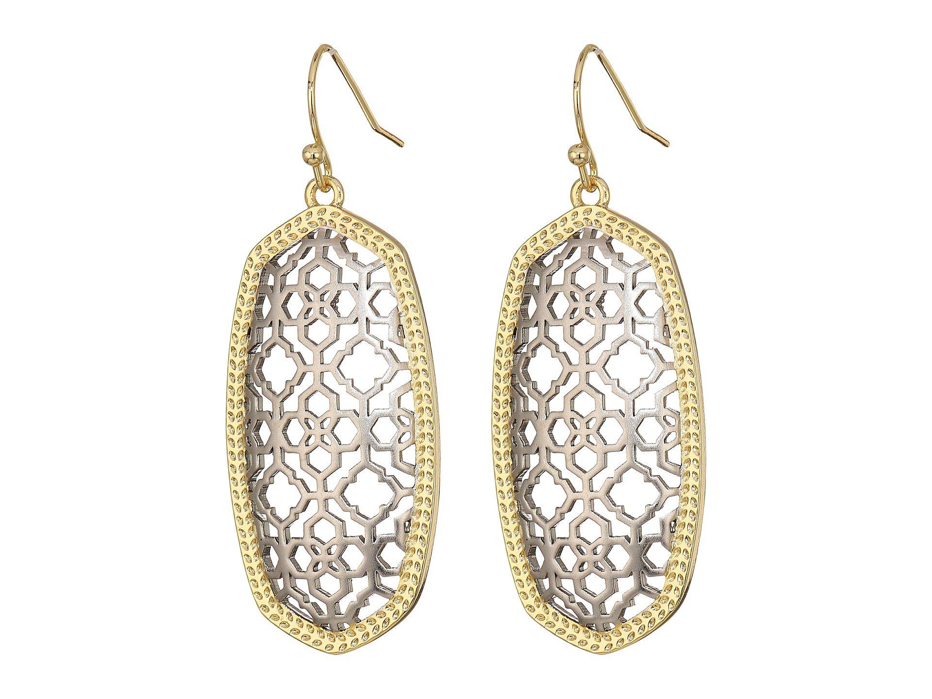 Lyst Kendra Scott Elle Earring (gold/rose Quartz) Earring