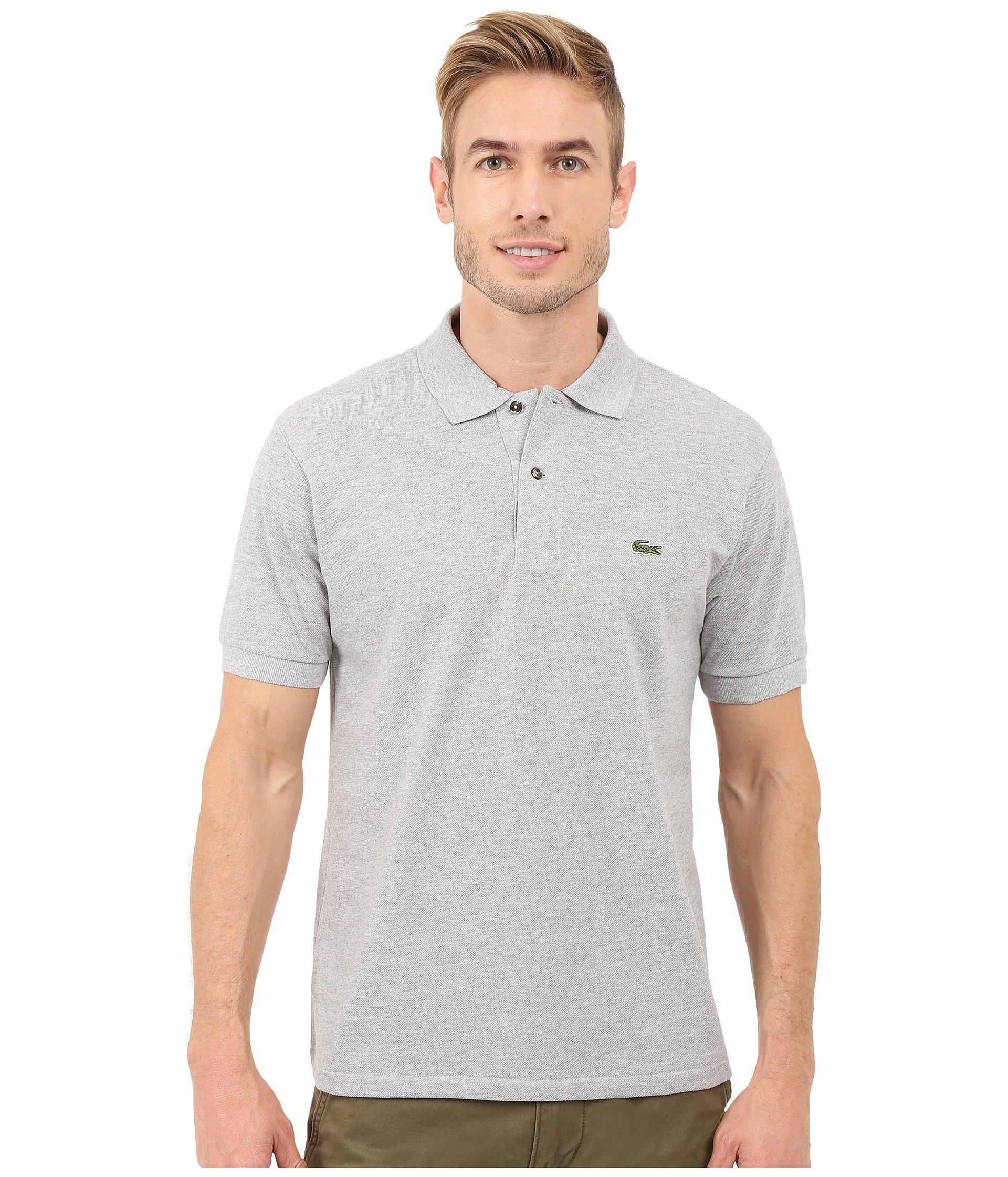 gray lacoste shirt