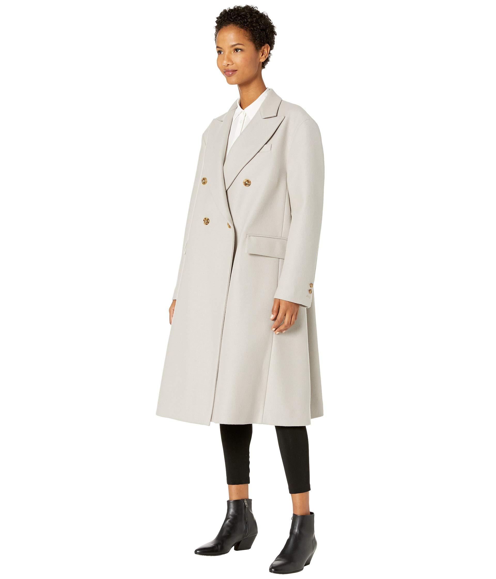 MM6 by Maison Martin Margiela Wool Double Breasted Trench Coat in Beige ...