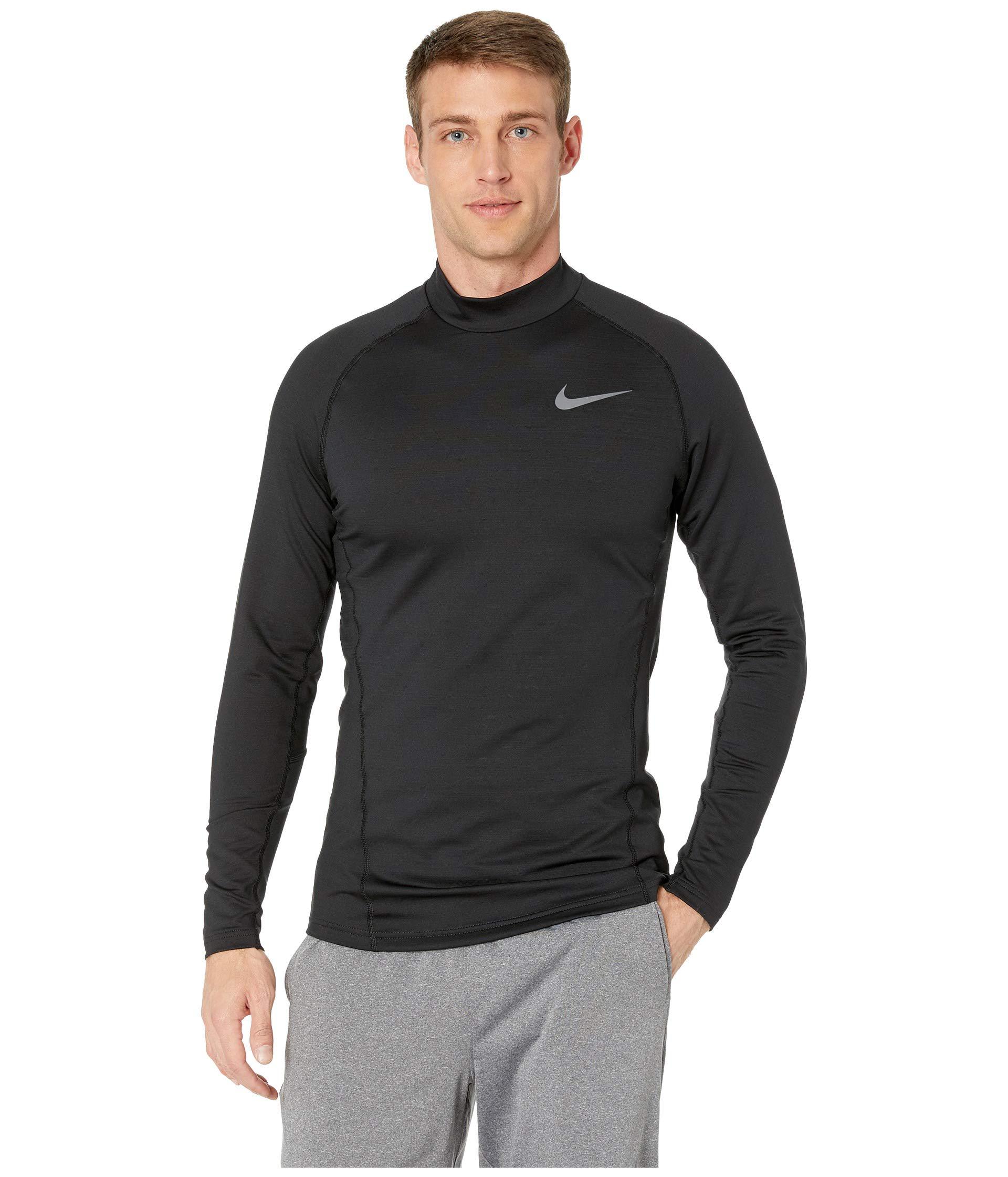 Men's Nike Pro Therma Mock Neck Long Sleeve Shirt Luxembourg, SAVE 58% -  mpgc.net