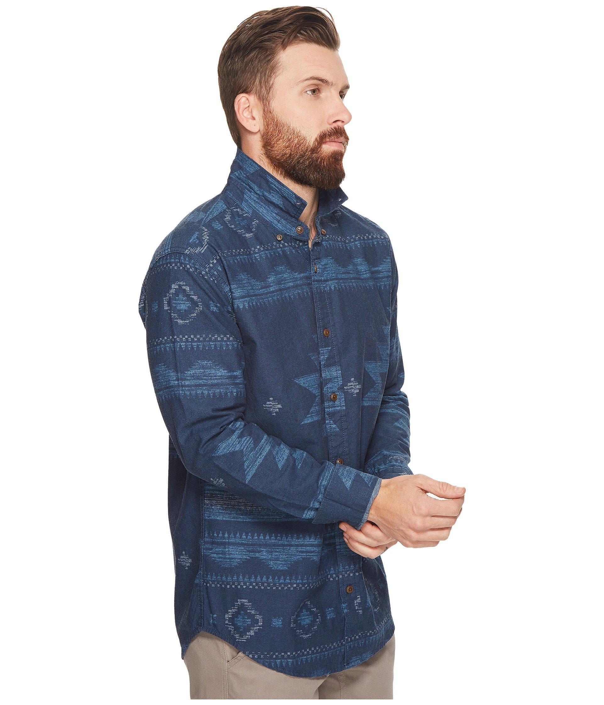 Levi's Cotton Reaves Printed Chambray Long Sleeve Shirt in Blue for Men - Lyst