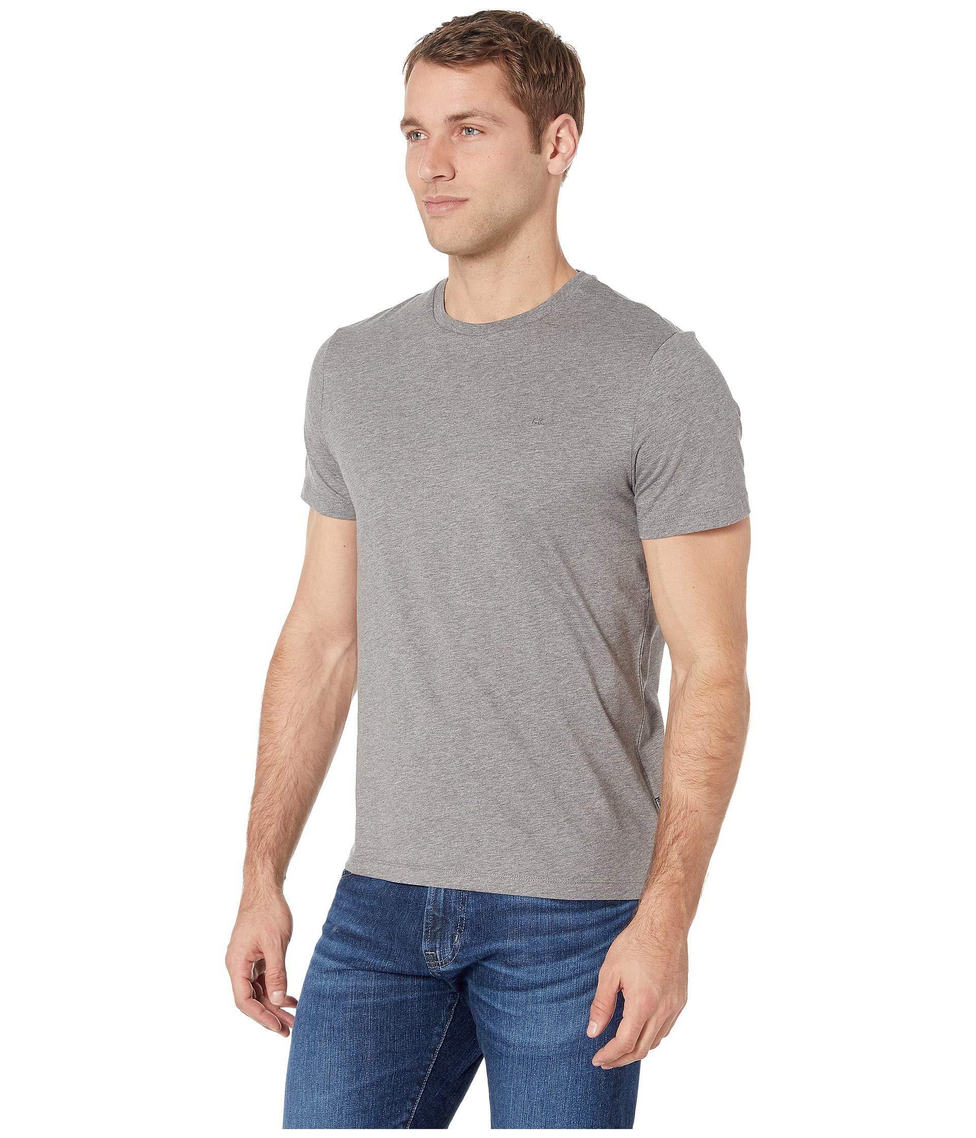 Calvin Klein Cotton The Jersey Tee in Gray for Men - Save 46% - Lyst