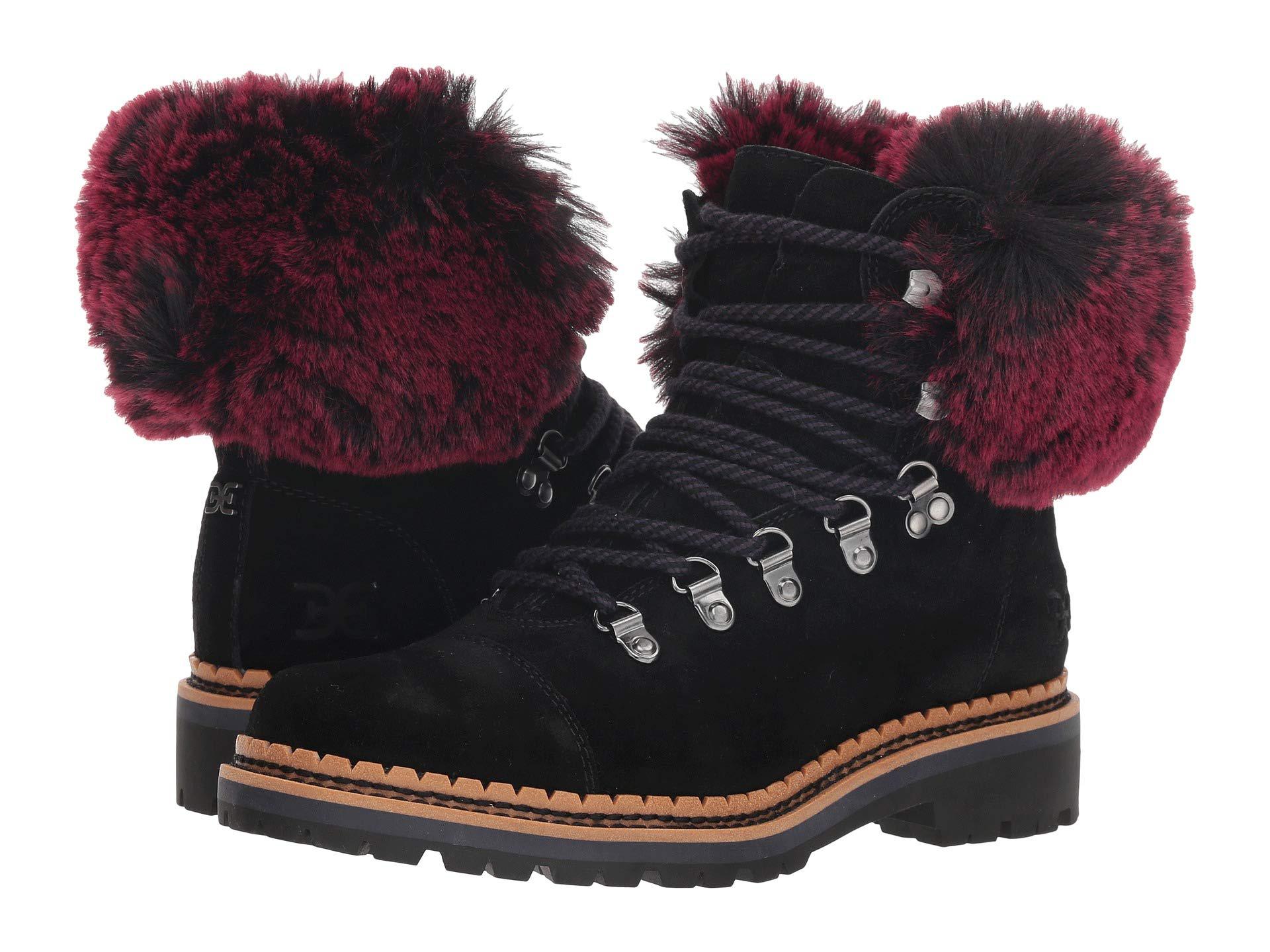 bowen faux fur boot in moss green