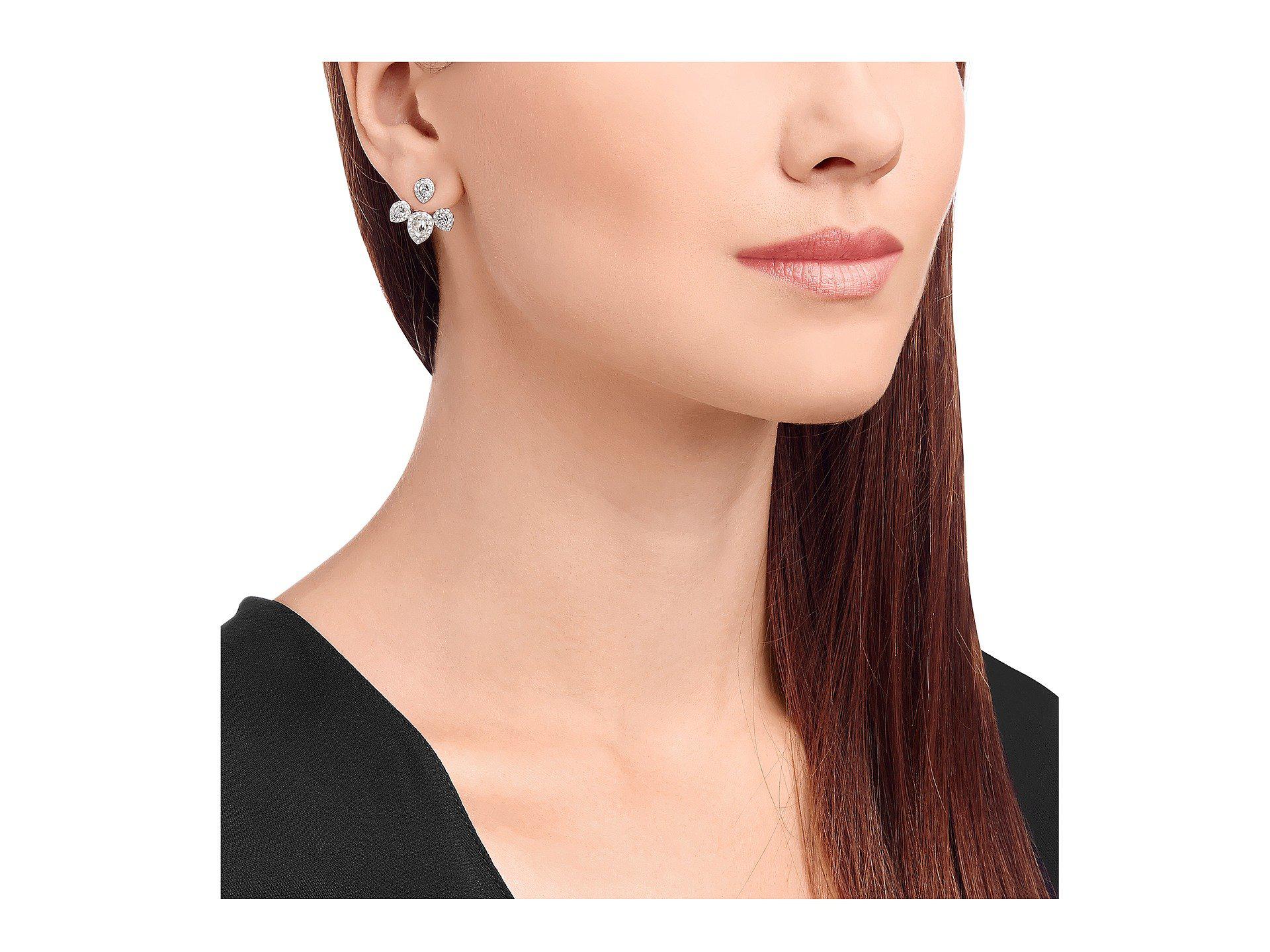 Swarovski Christie Pierced Earrings Jacket (crystal Clear) Earring | Lyst