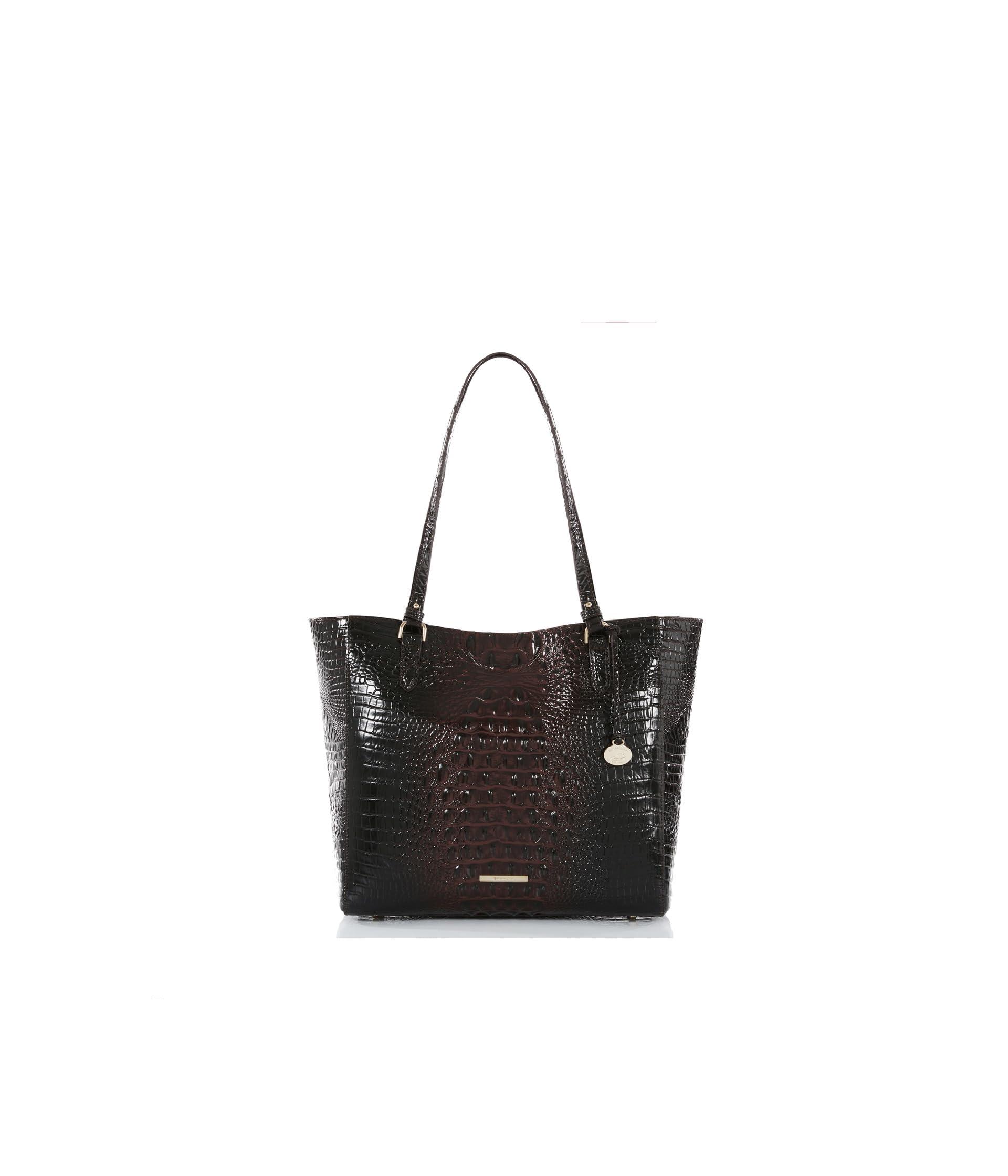Brahmin Extra-large April Cocoa Ombre Melbourne Leather Tote in