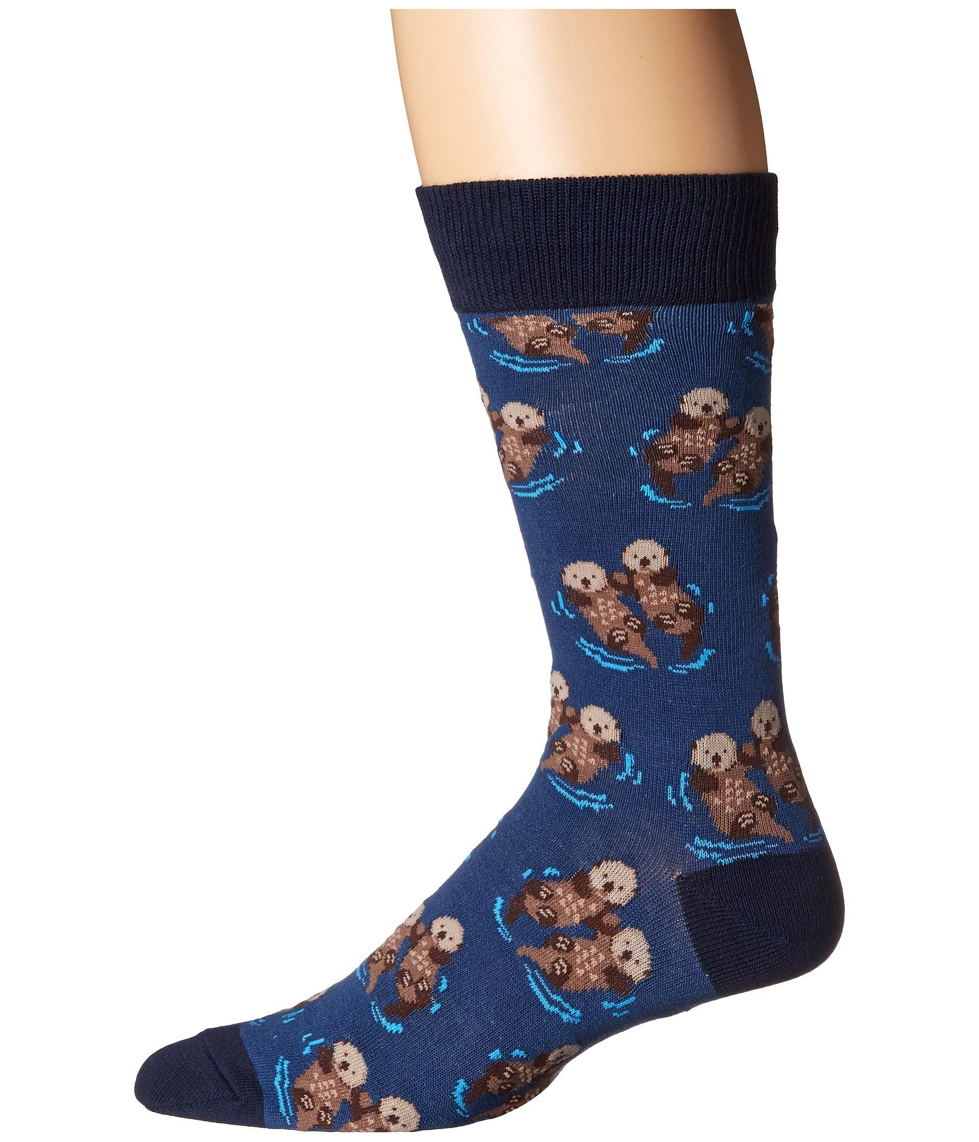 Lyst - Socksmith Significant Otter (blue) Men's Crew Cut Socks Shoes in ...