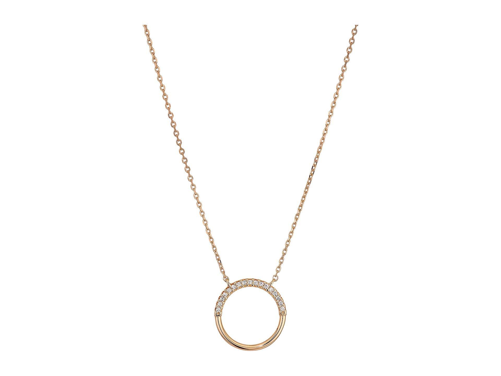 michael kors circle necklace rose gold