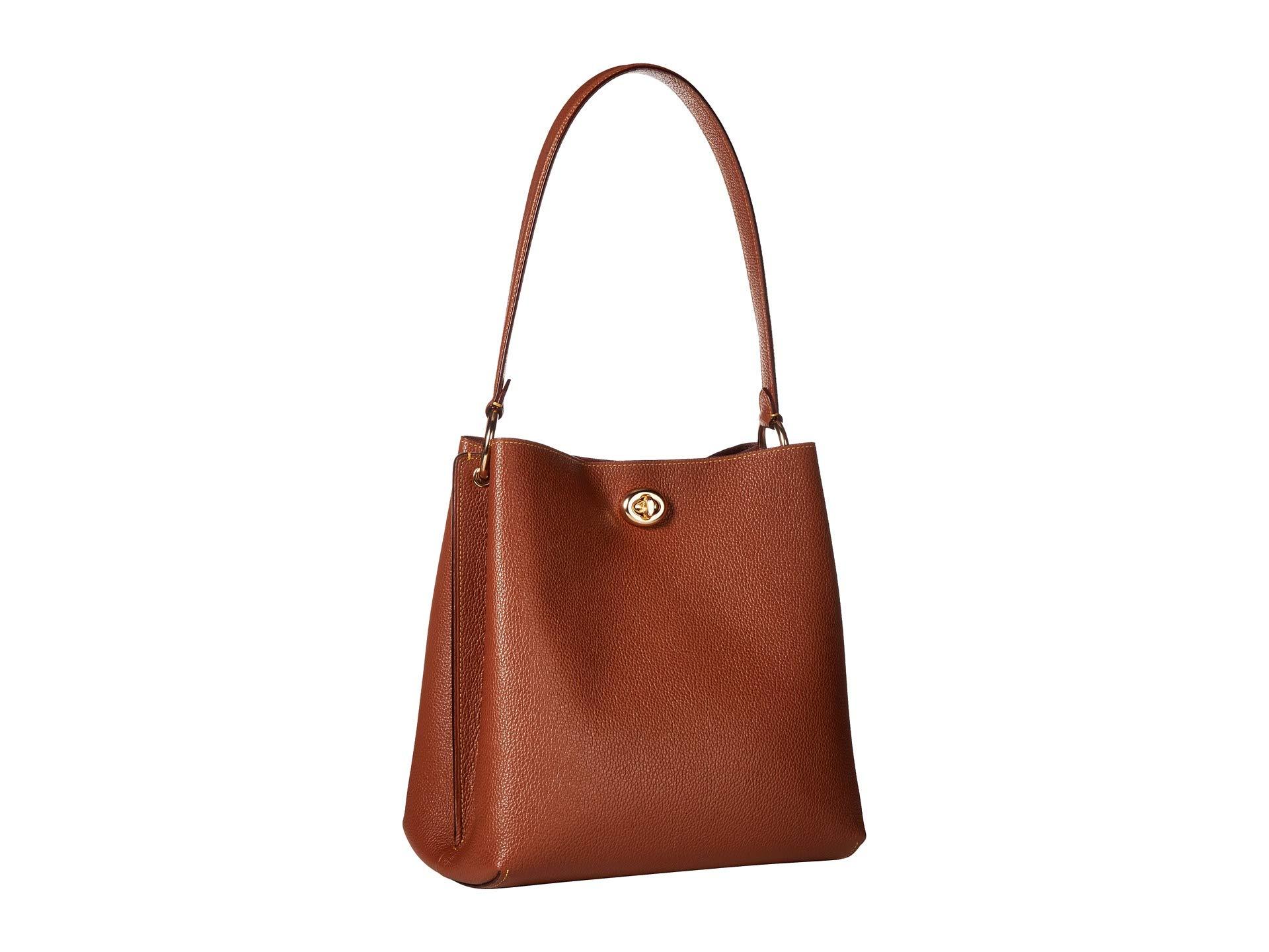 Coach Polished Pebble Leather Charlie Bucket Bag Black