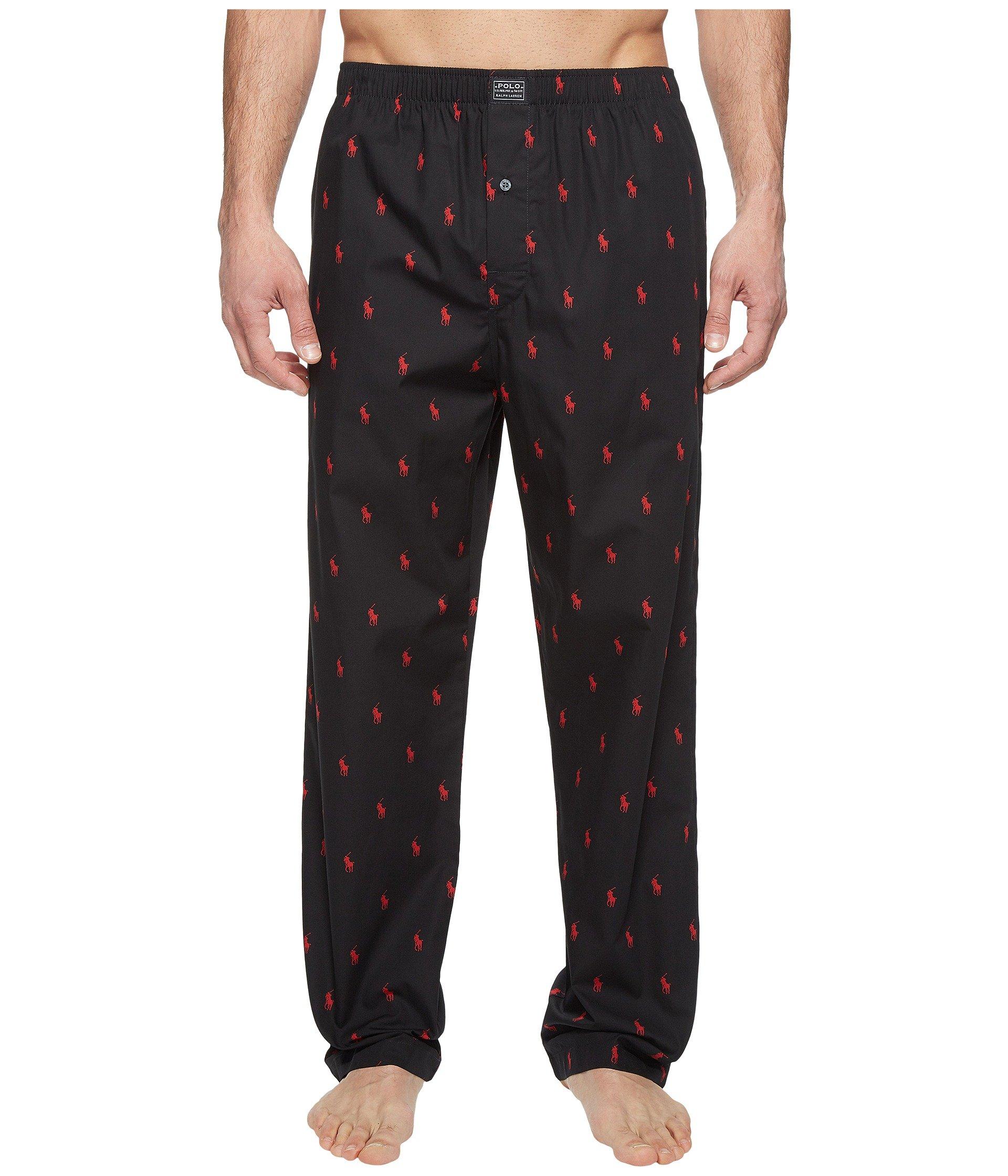 Polo Ralph Lauren All Over Pony Player Woven Pants in Black for Men ...