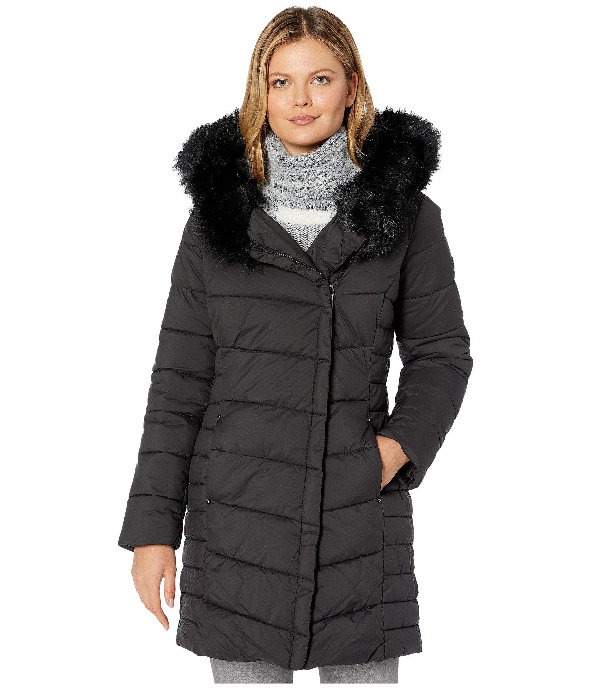 Oversized faux fur hood puffer coat bernardo Clearance