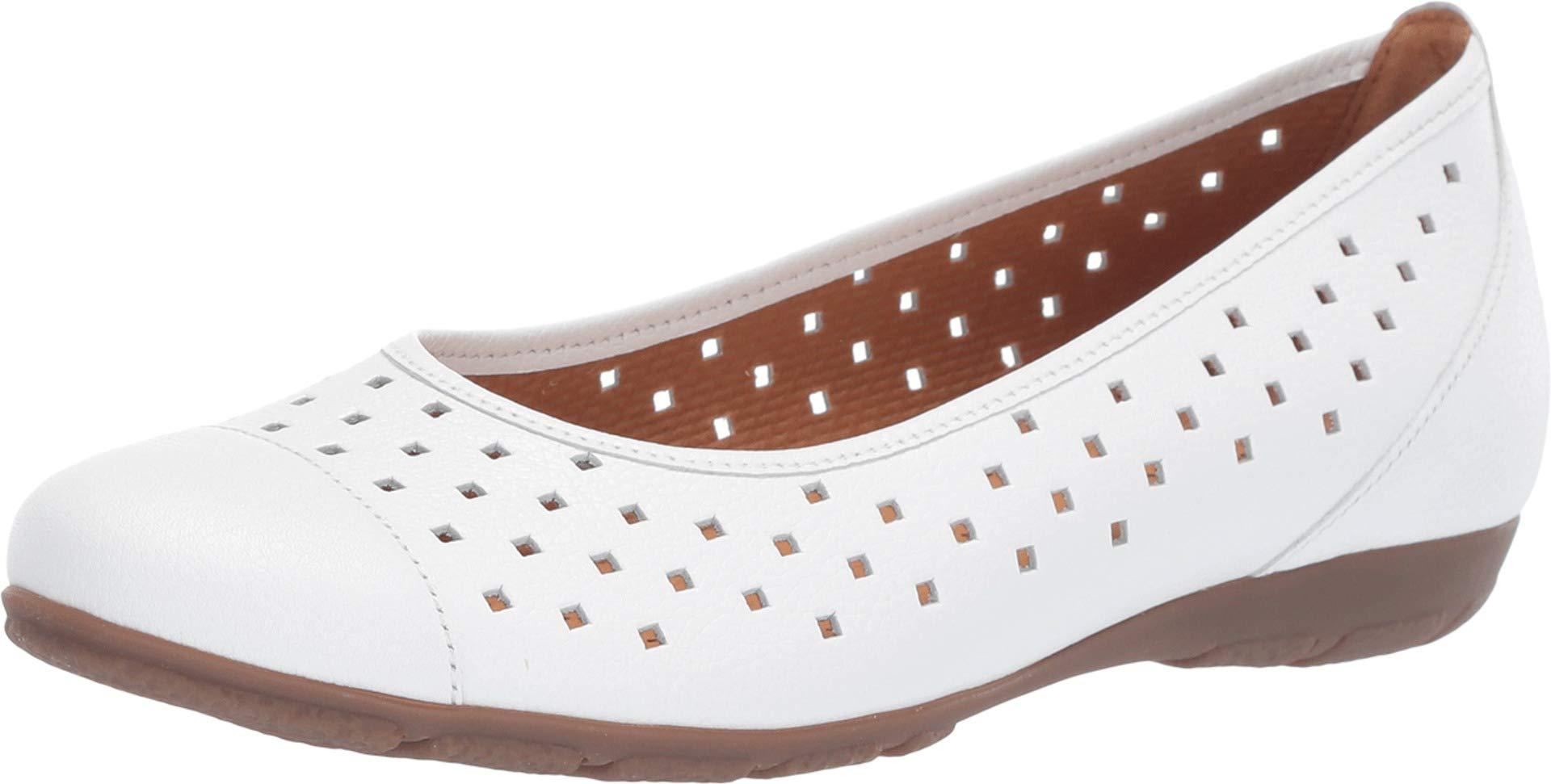gabor ruffle punched detail pumps