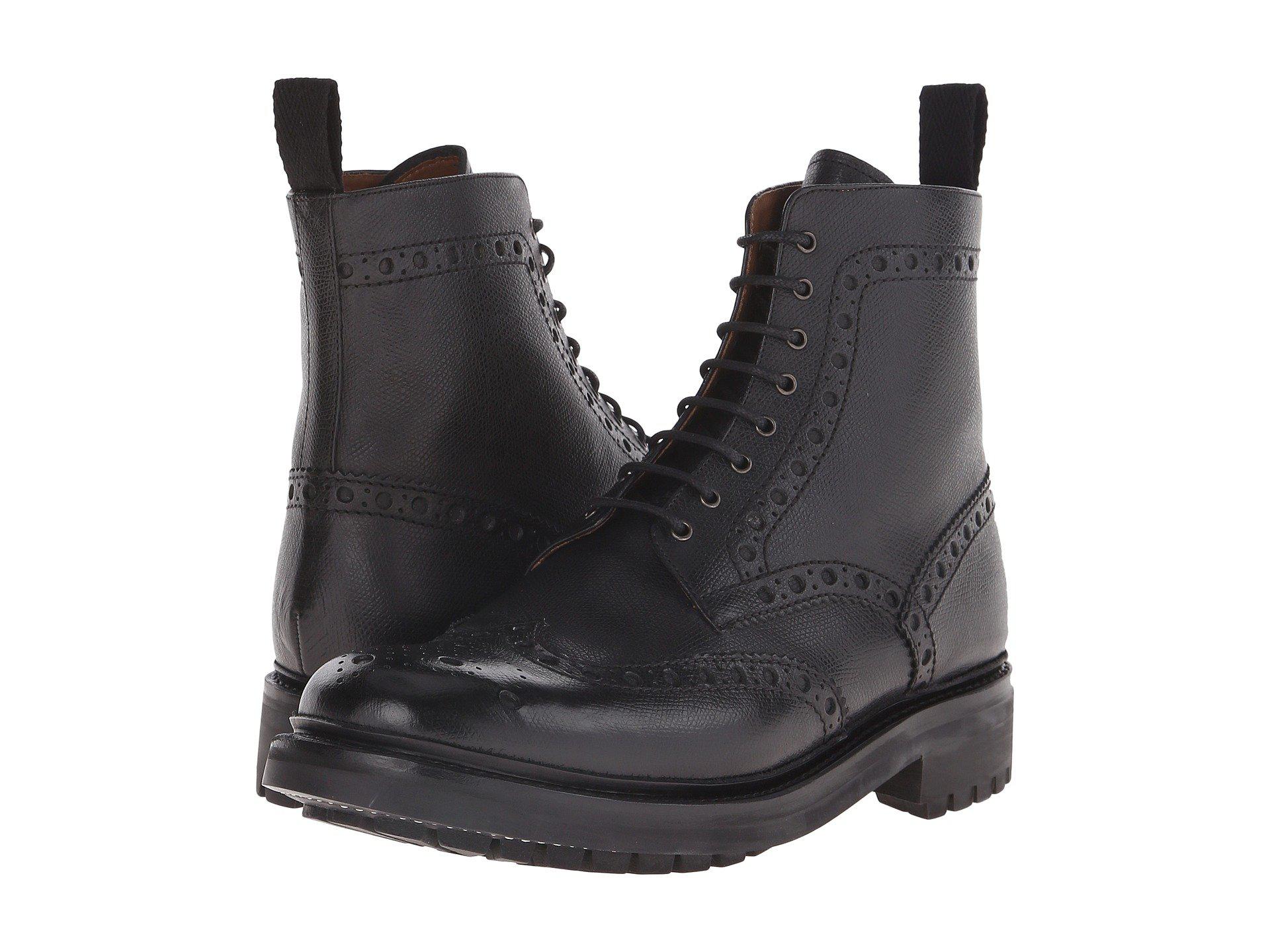 grenson fred commando black