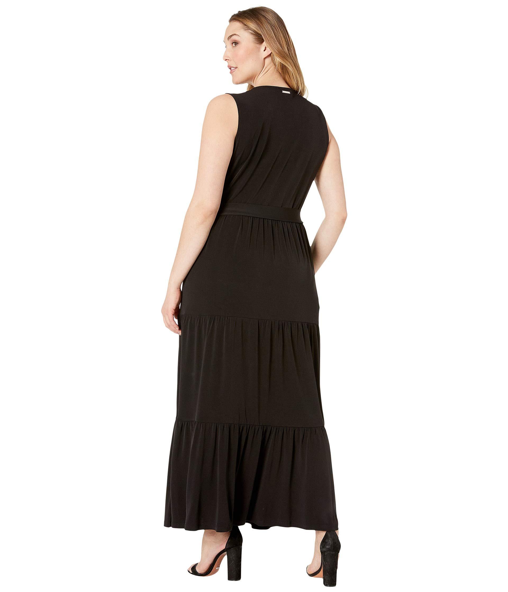 MICHAEL Michael Kors Plus Size Chain Lace-up Maxi Dress (ivy) Women's ...