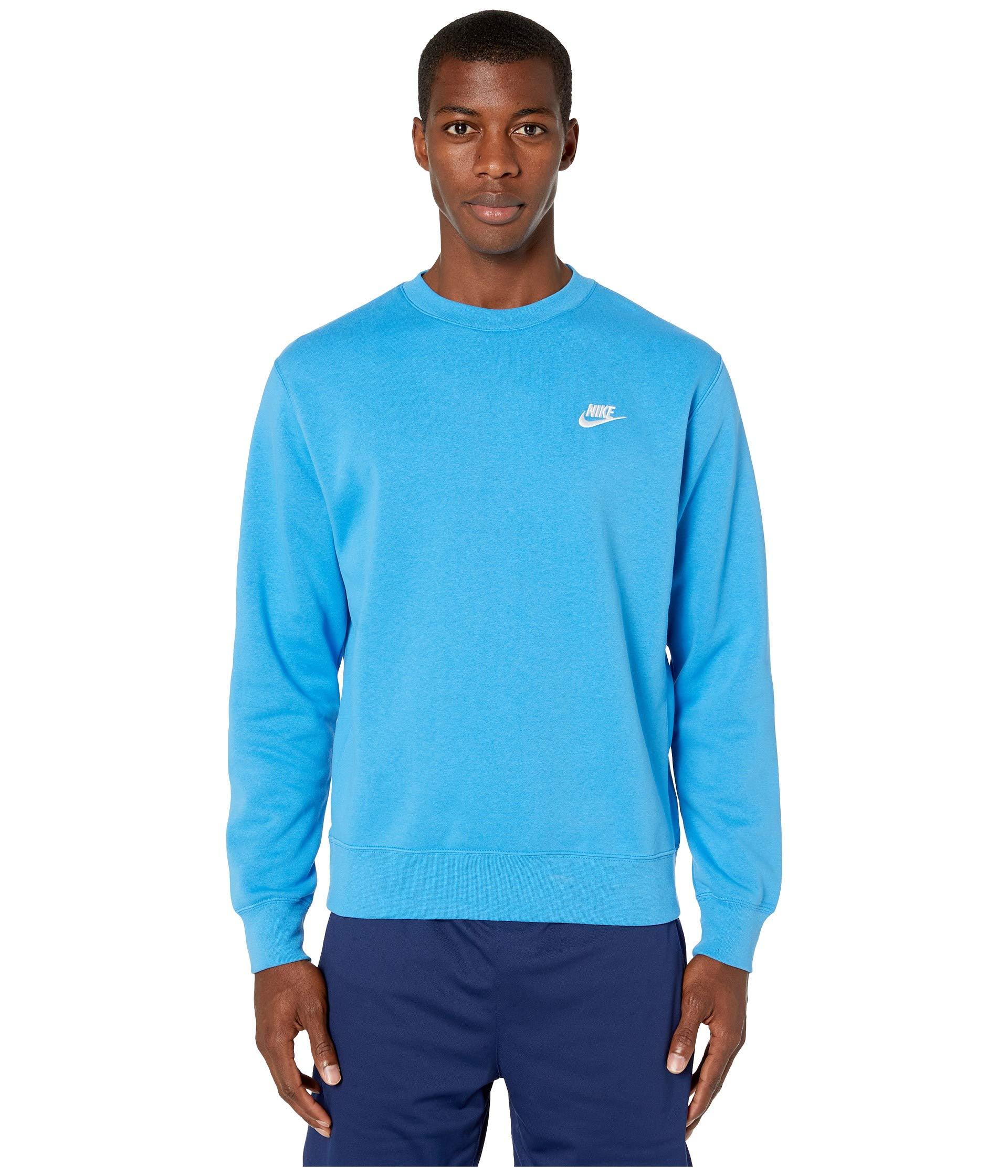 Nike Cotton Nsw Club Crew in Blue for Men - Lyst