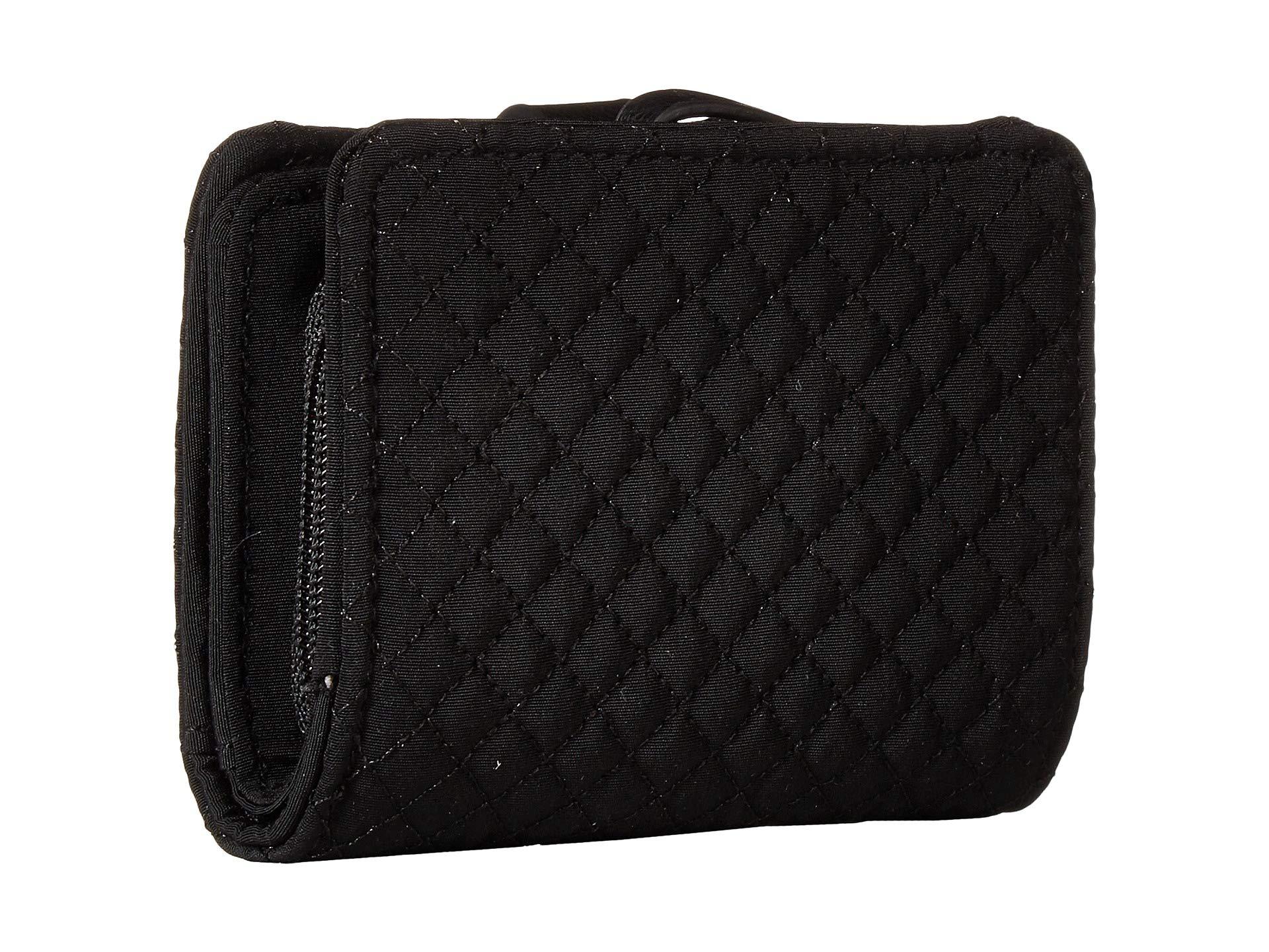 Vera Bradley Cotton Iconic Rfid Small Wallet in Black Lyst