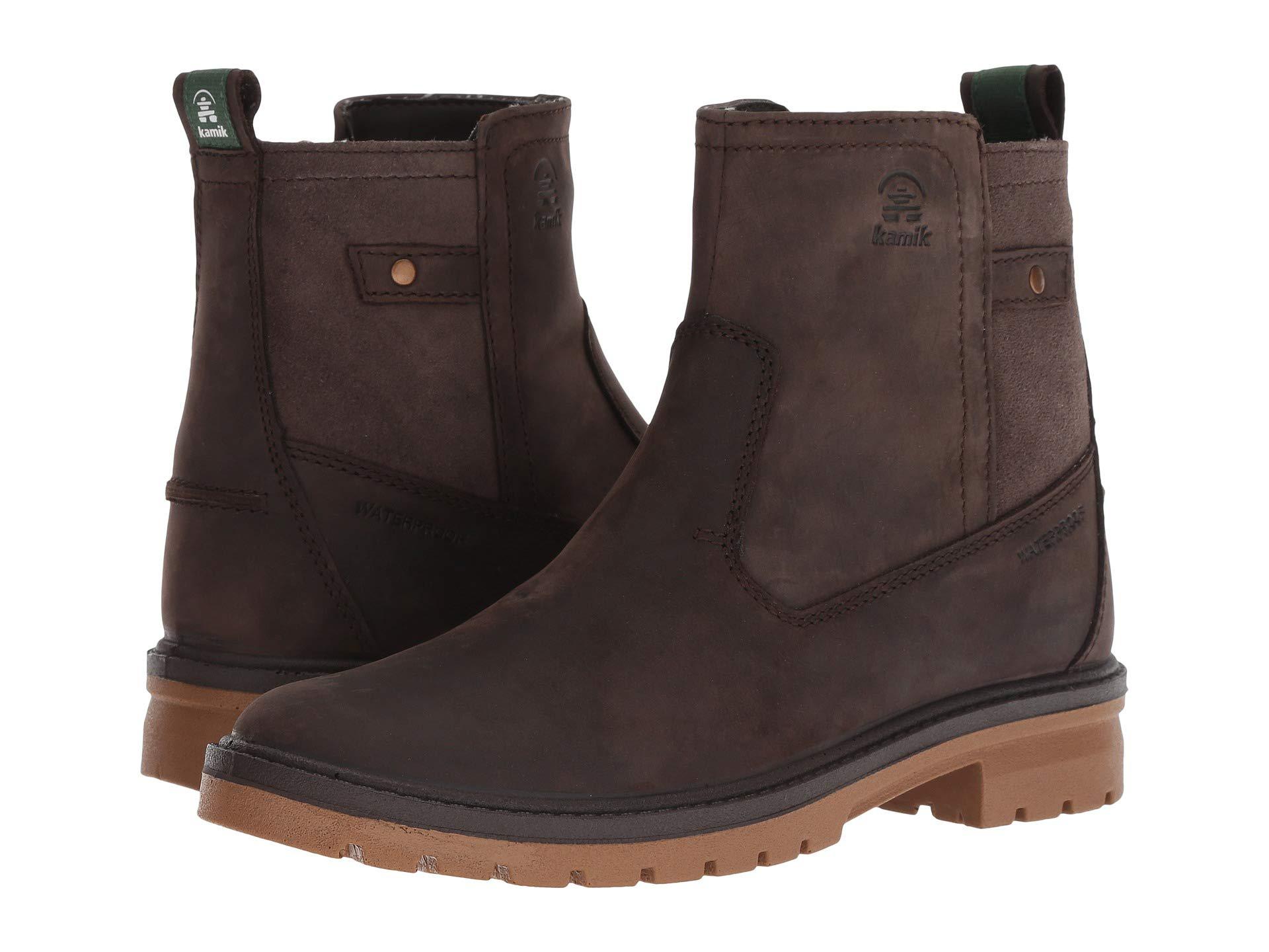 kamik rogue zip waterproof leather boot