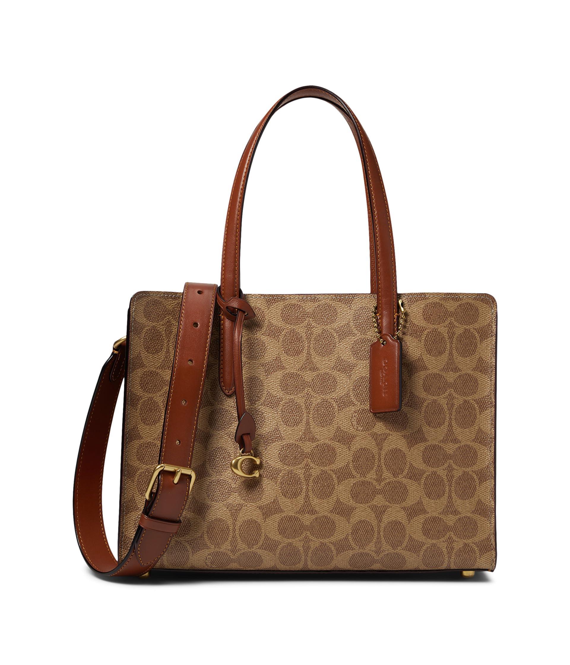 COACH Coated Canvas Signature Carter Carryall 28 in Brown Lyst